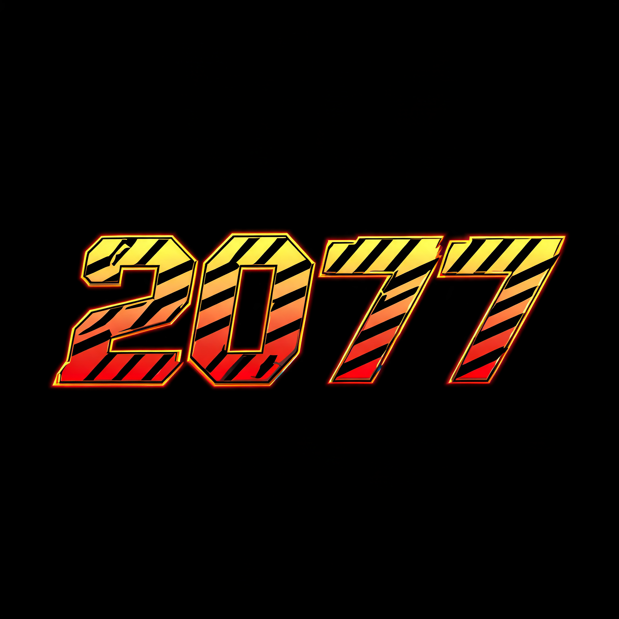 "2077" — Cyberpunk 2077 | AI Text Effect Generator