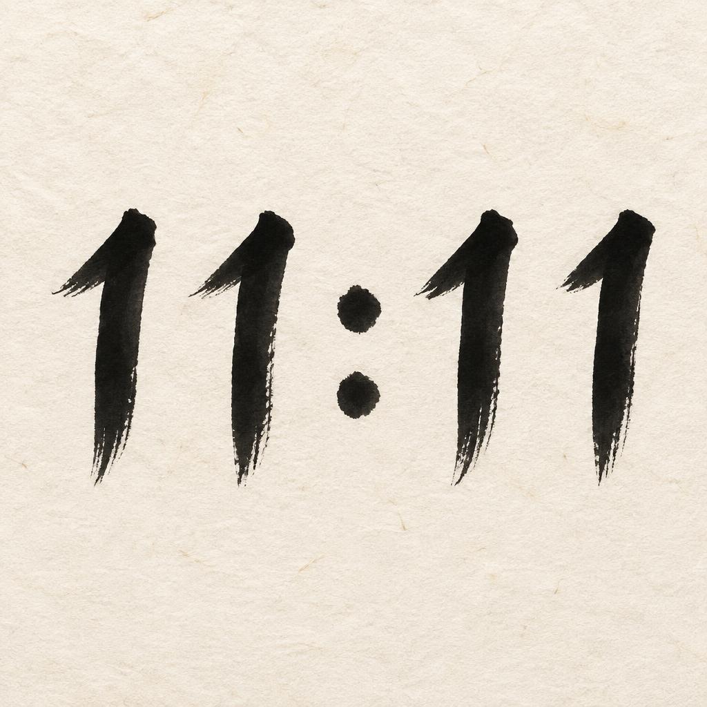 "11:11" — Brush Japanese Ink | AI Text Effect Generator