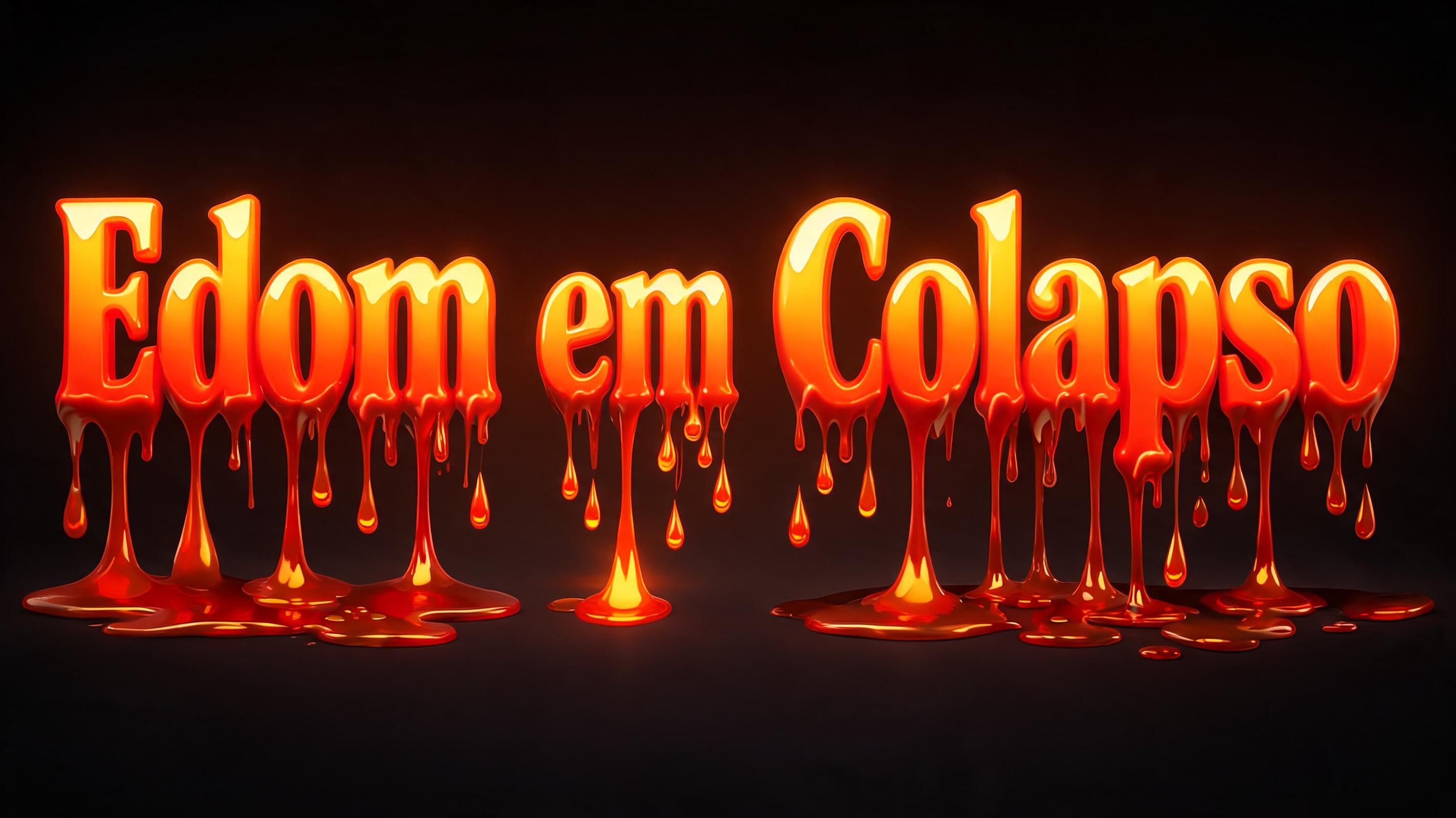 "Edom em Colapso" — Drip Font Melting | AI Text Effect Generator