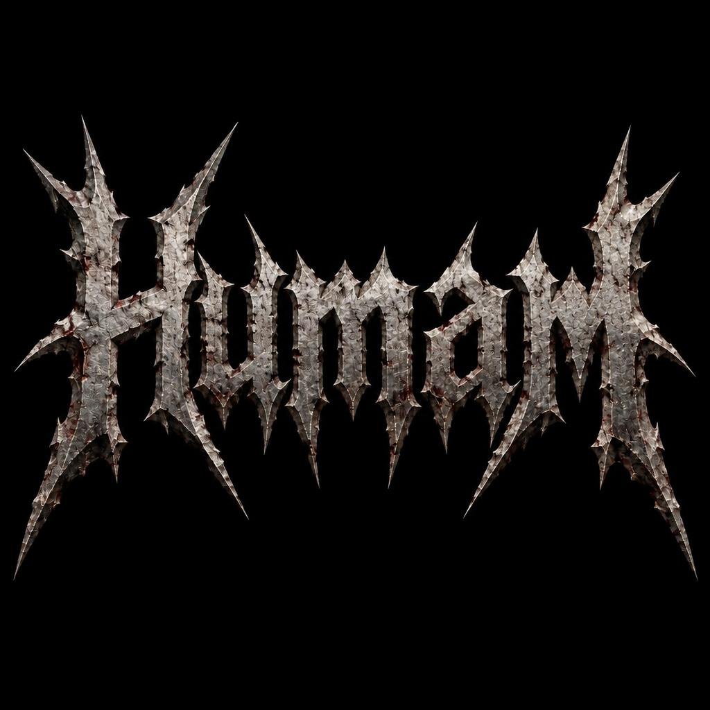 "Humam" — Gothic text effect