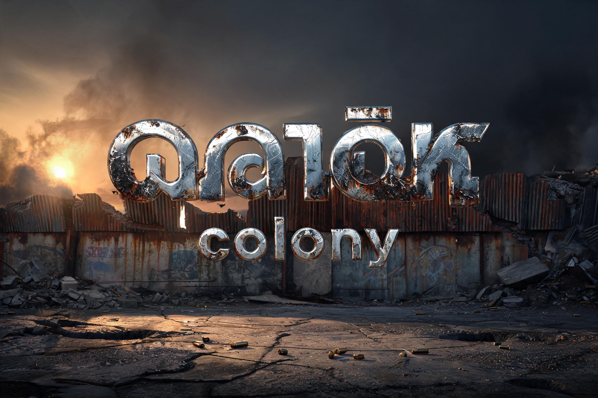 "മലാക്ക colony" —  text effect