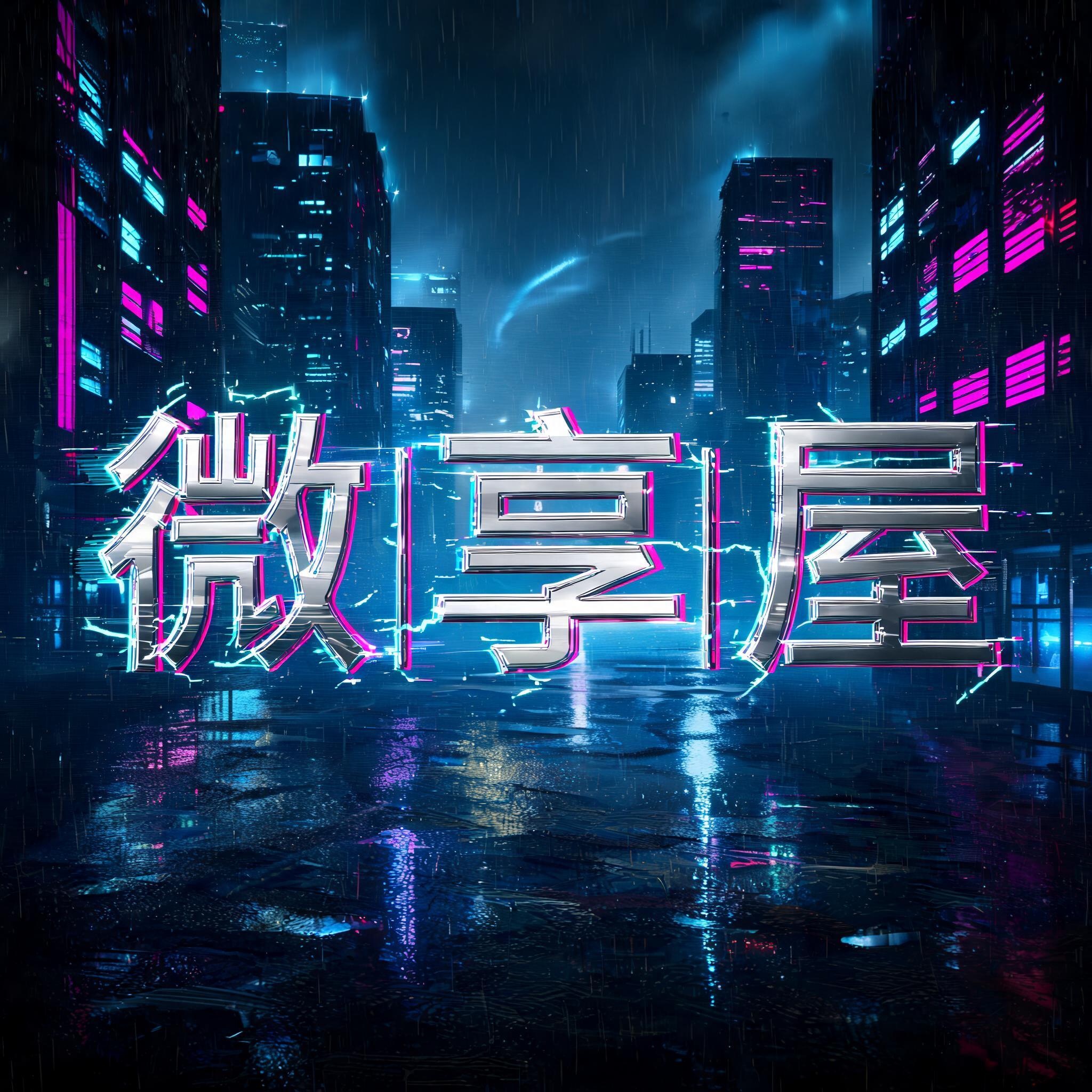 "微享屋" — Cyberpunk | AI Text Effect Generator