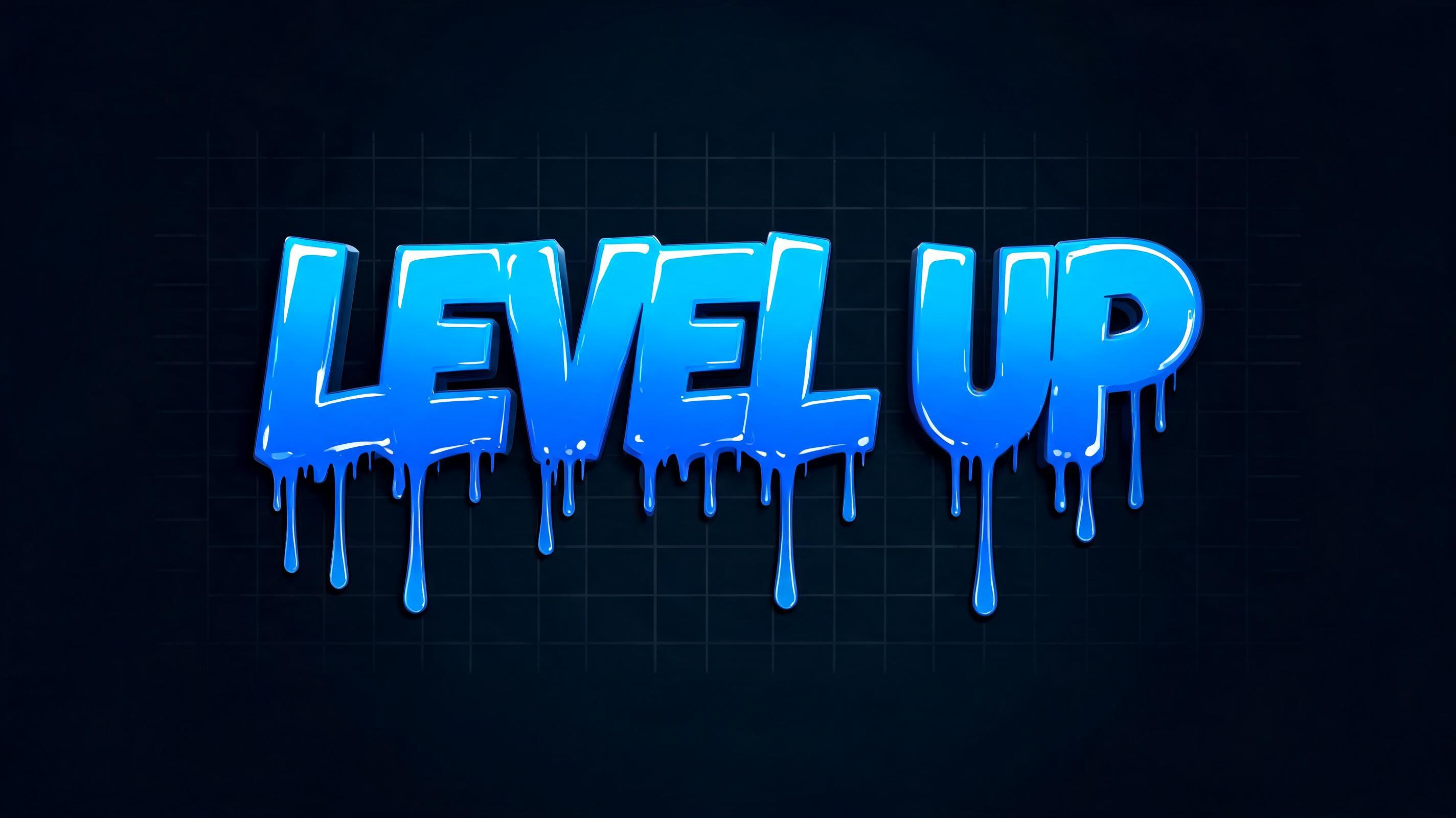 "LEVEL UP" — Drip Font | AI Text Effect Generator