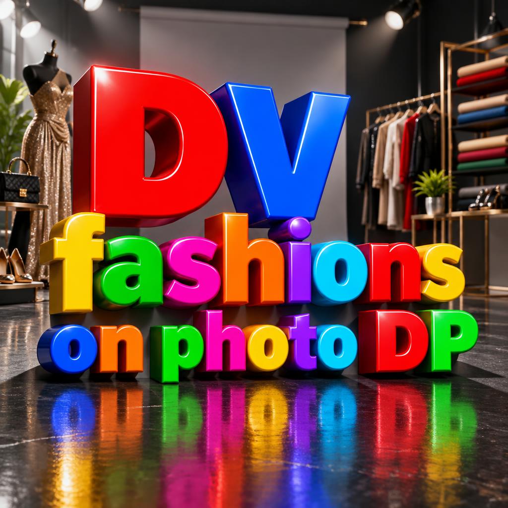 "DV fashions on photo DP" — 3d Bold | AI Text Effect Generator