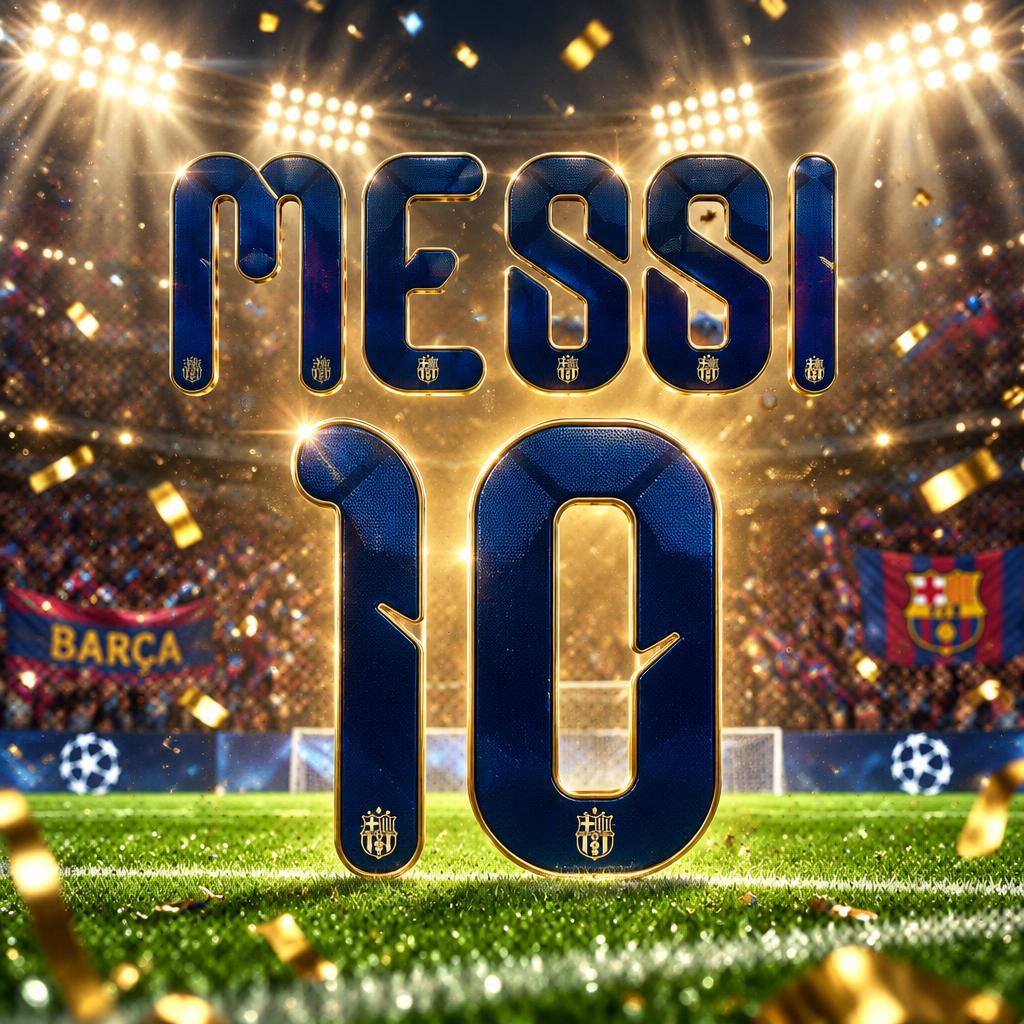 "messi 10" — Sports Football | AI Text Effect Generator