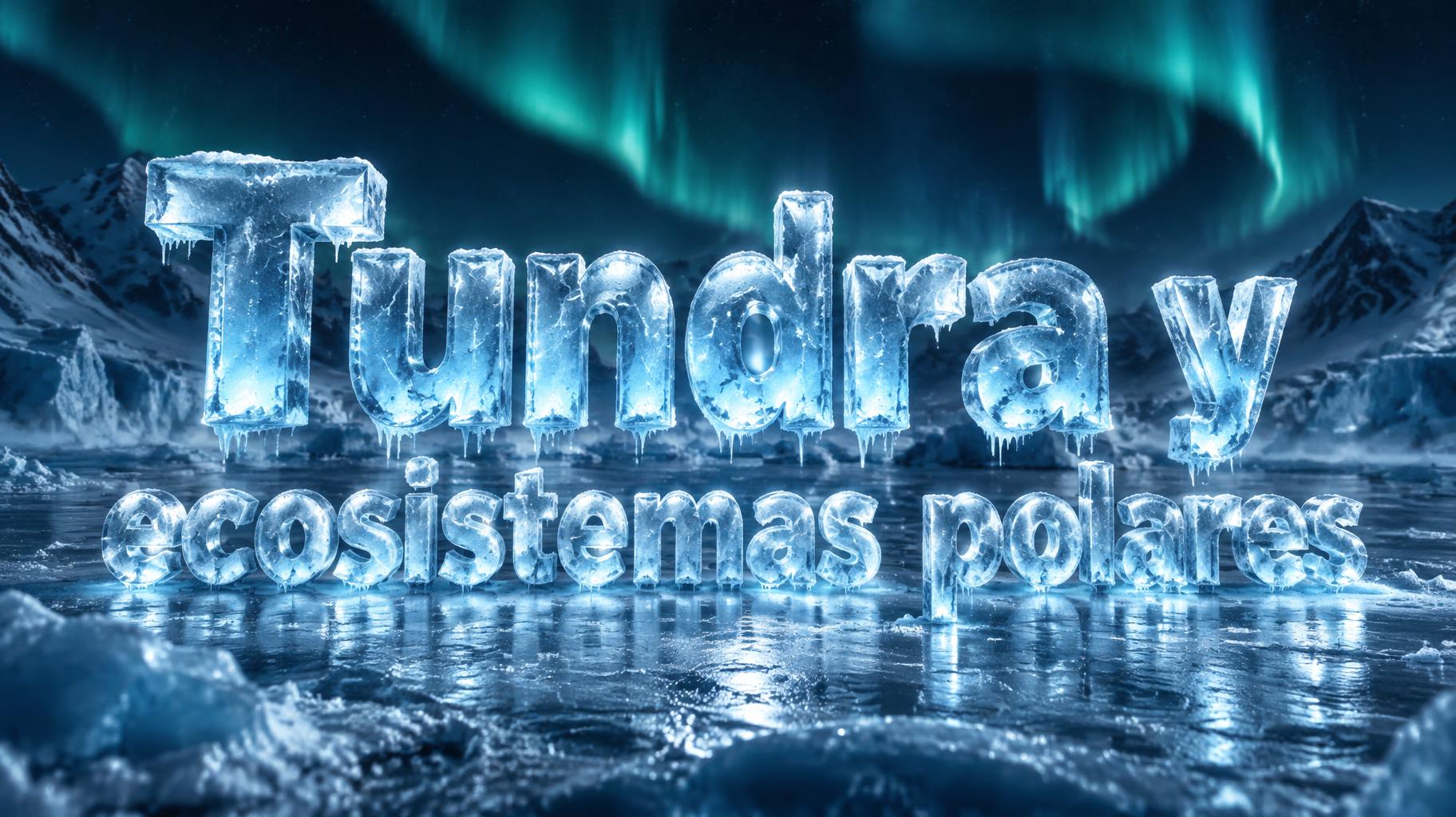 "Tundra y ecosistemas polares" — Glass Frozen | AI Text Effect Generator