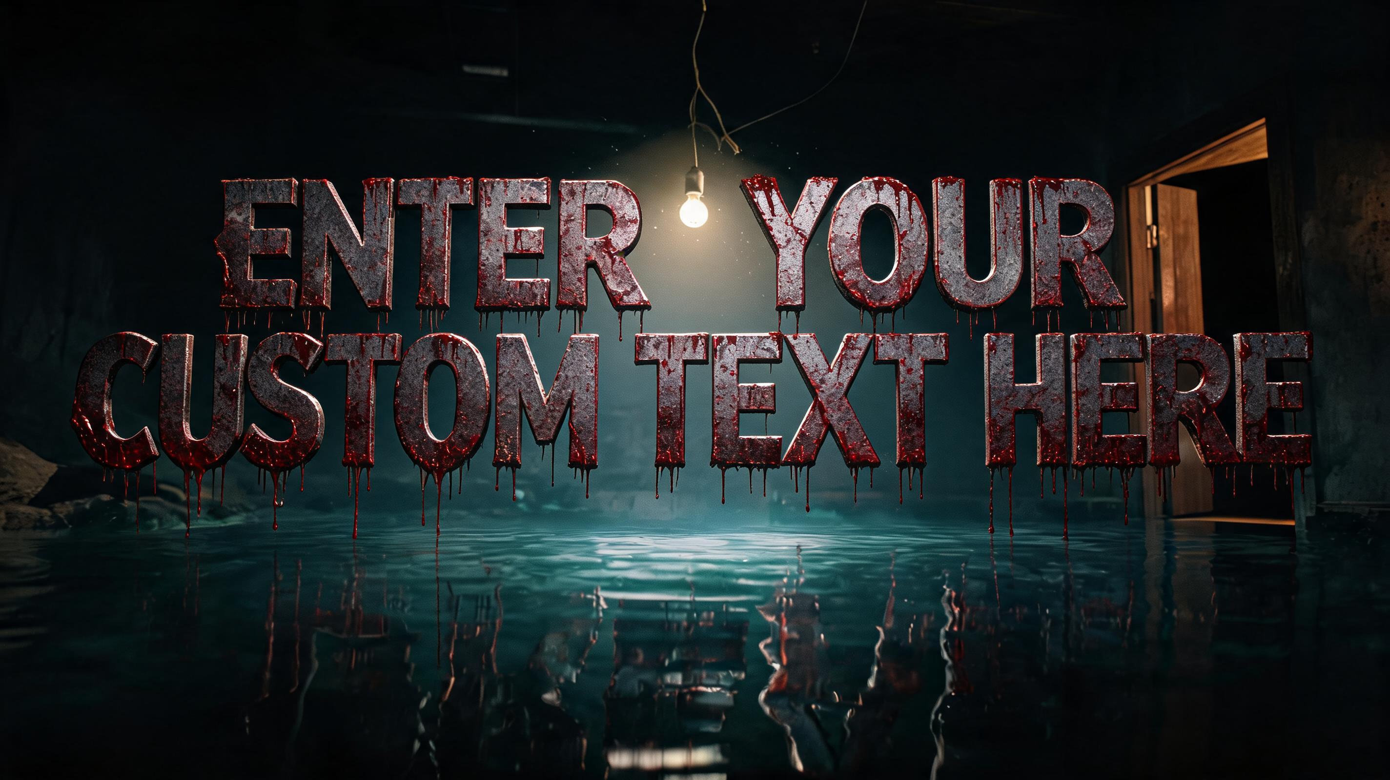"ENTER YOUR CUSTOM TEXT HERE" — Cinematic Horror text effect