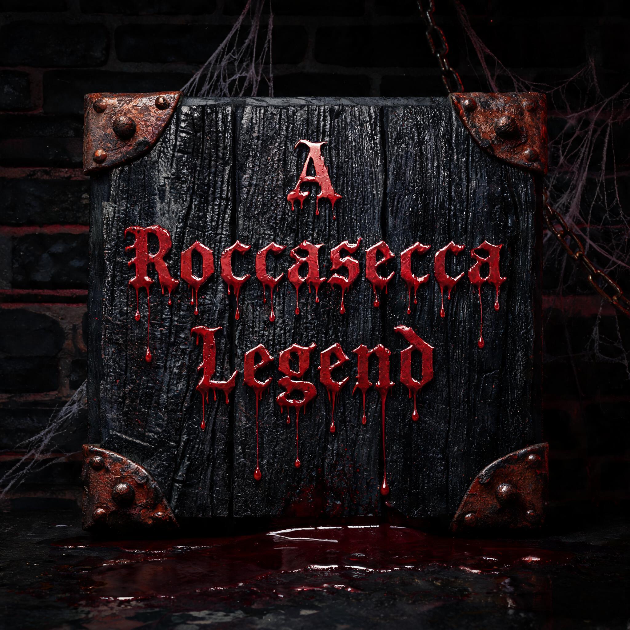 "A Roccasecca Legend" — Drip Font Blood | AI Text Effect Generator