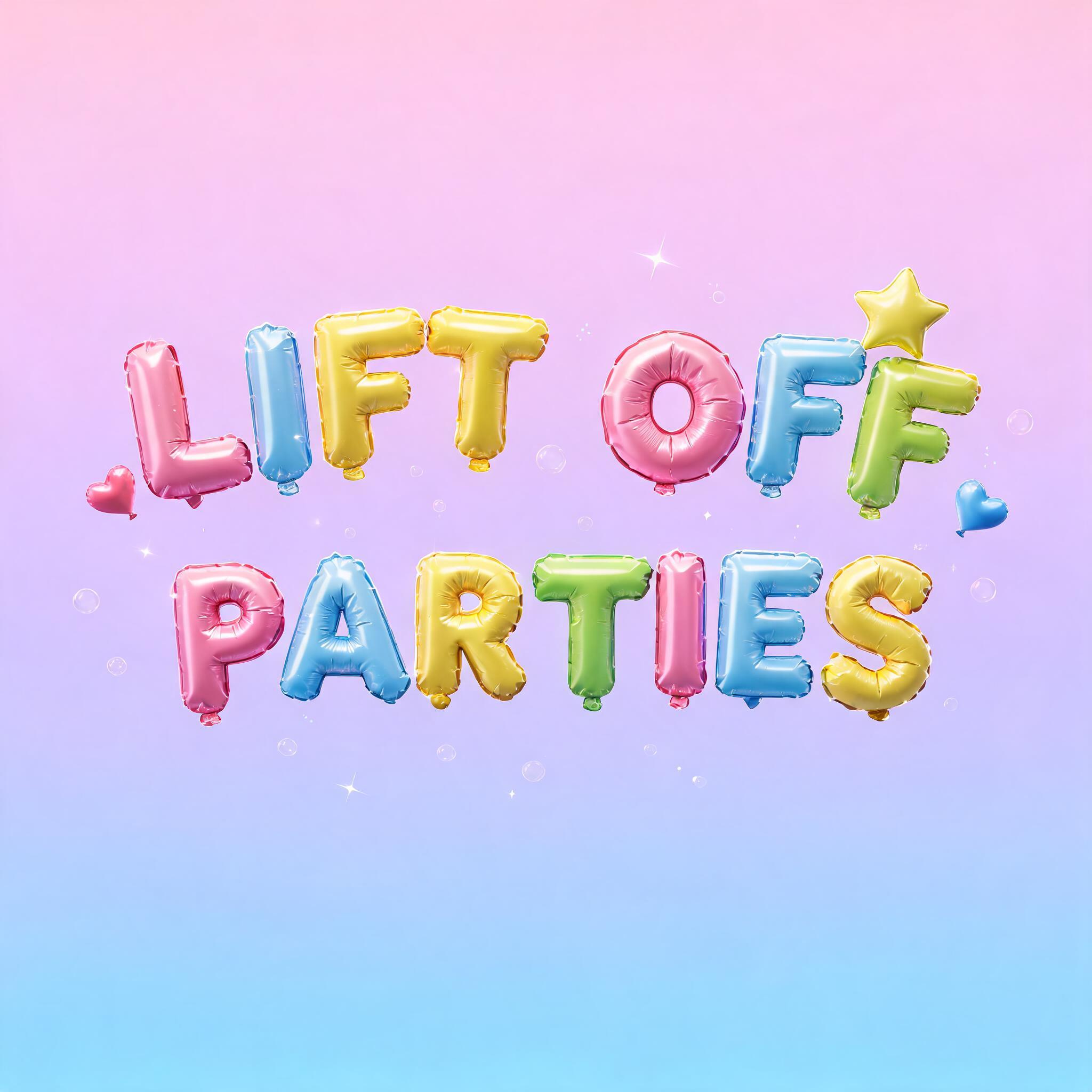 "LIFT OFF
PARTIES" — Y2k Bubbly | AI Text Effect Generator