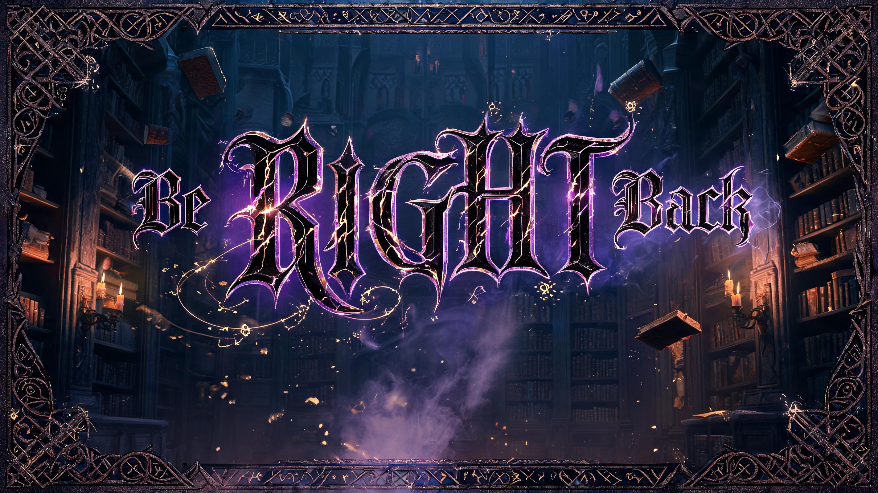 "Be Right Back" — Magic Fantasy | AI Text Effect Generator