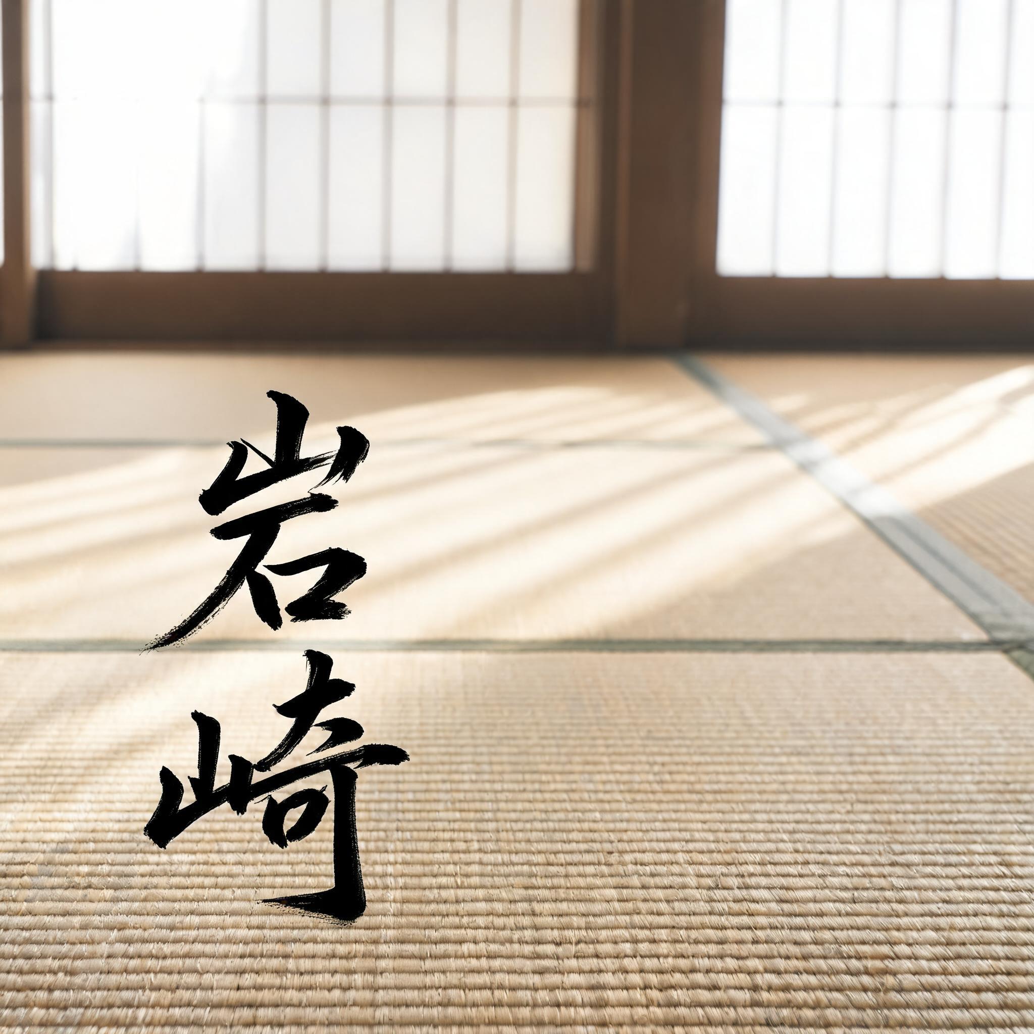 "岩崎" — Brush Japanese Ink | AI Text Effect Generator