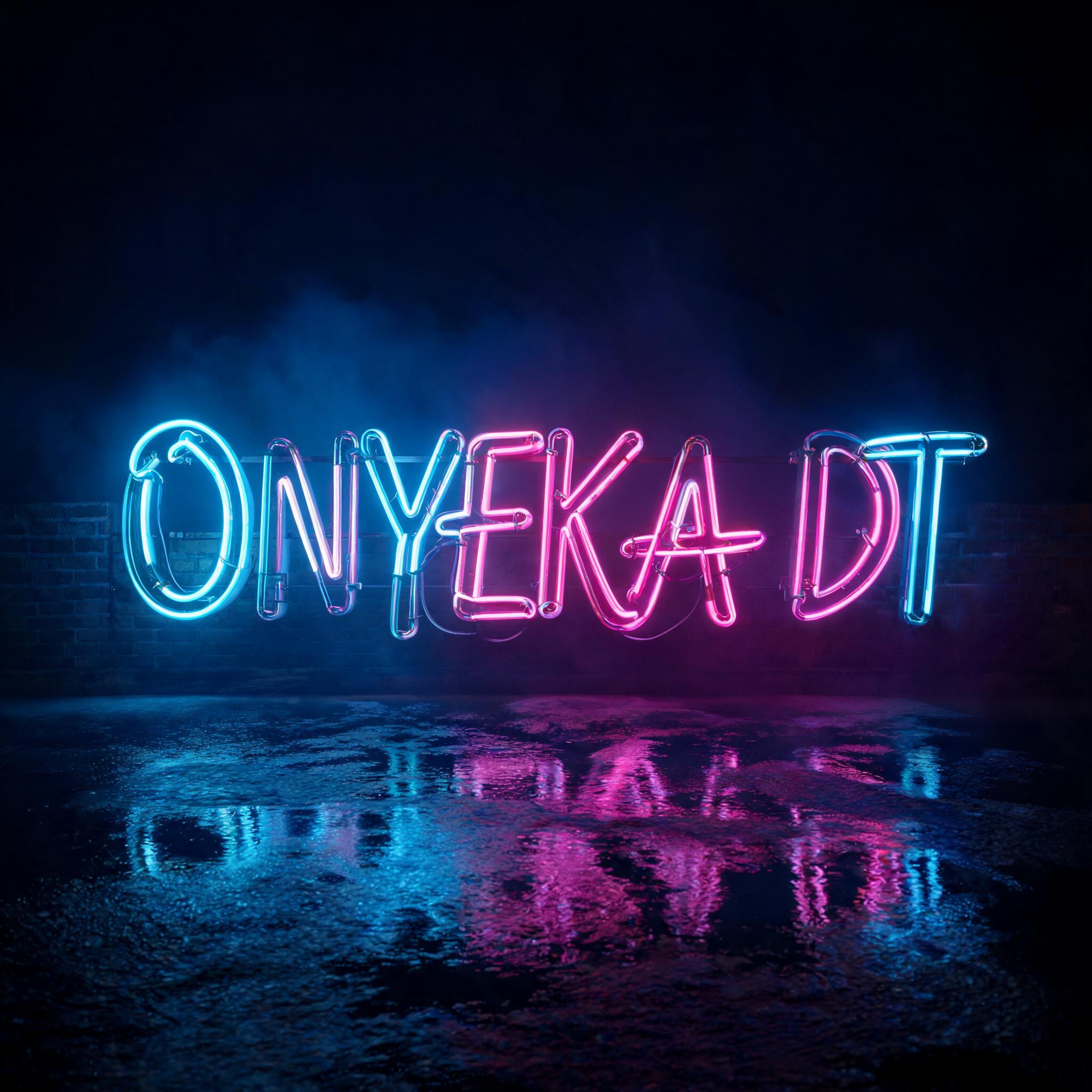 "ONYEKA DT" — Neon Glow | AI Text Effect Generator