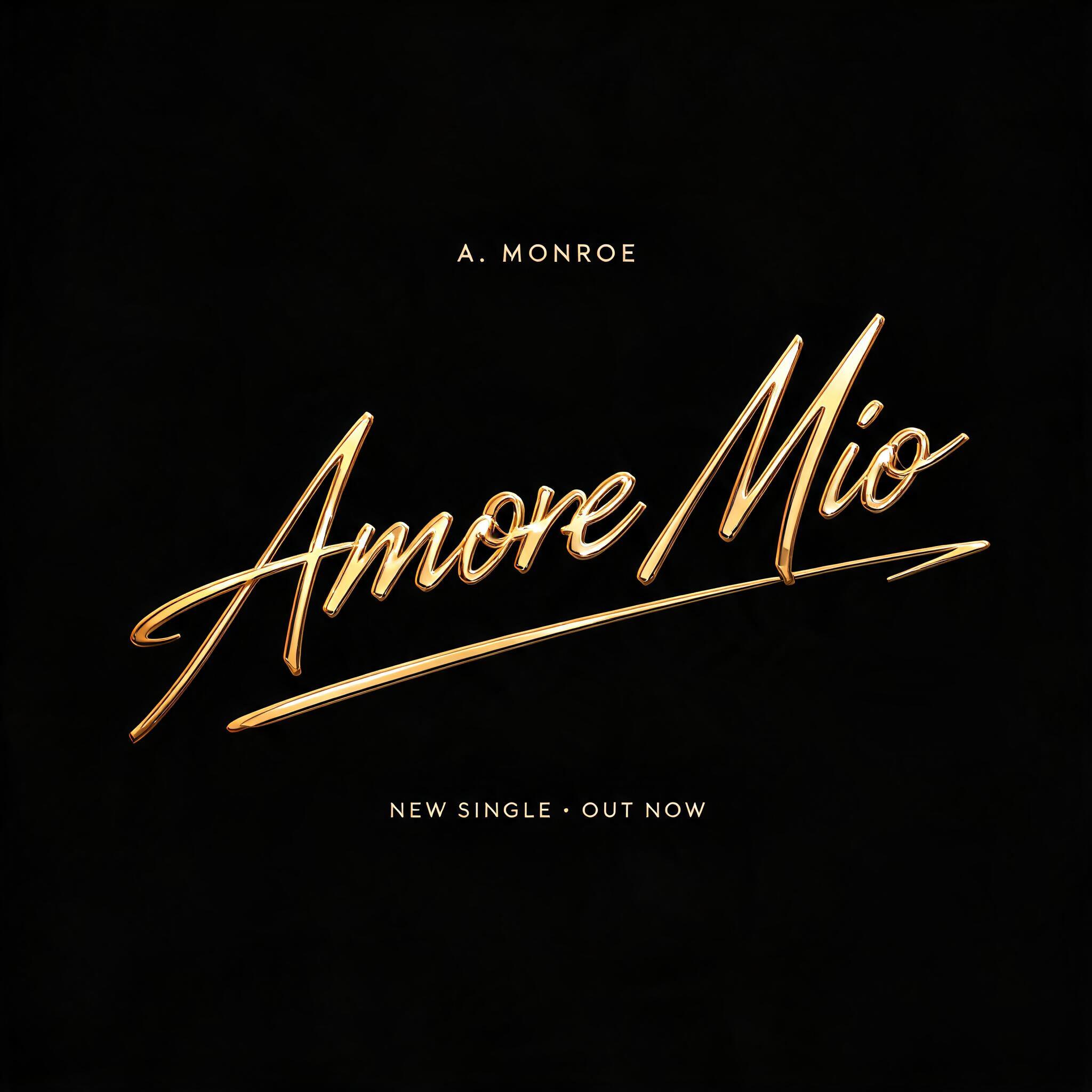 "Amore Mio" — Glass | AI Text Effect Generator