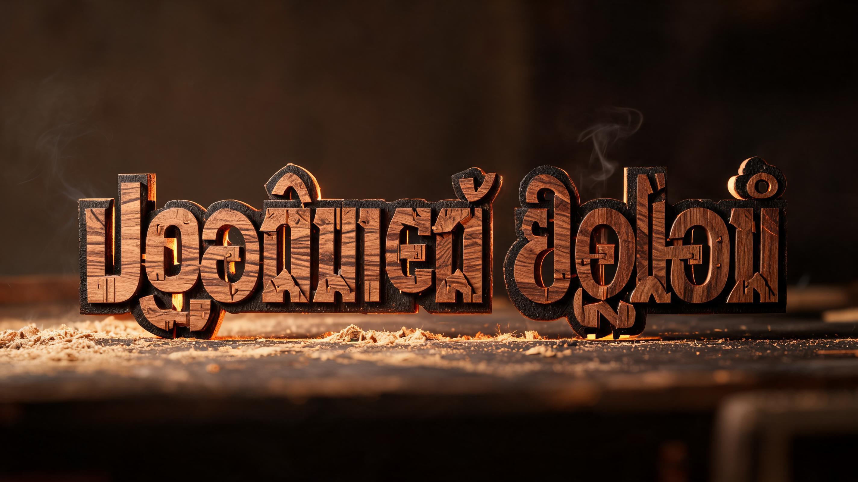 "பொன்மாடன் இல்லம்" — Laser Cut text effect