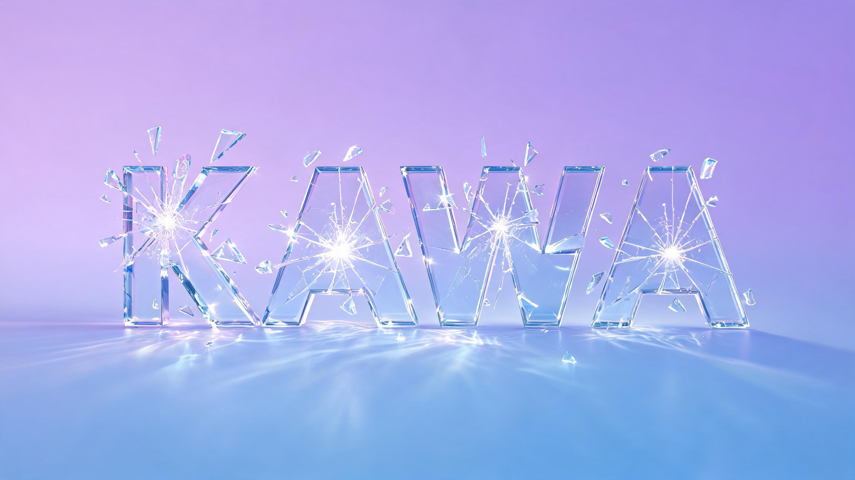 "KAWA" — Glass | AI Text Effect Generator