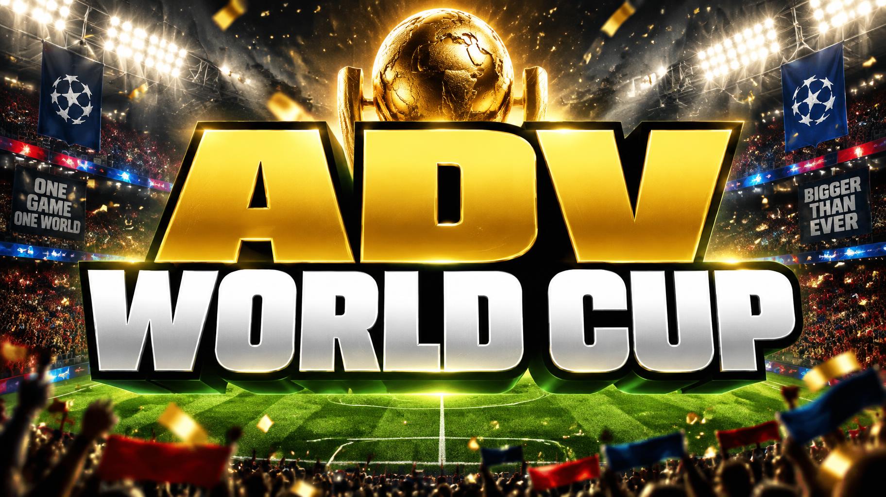 "ADV WORLD CUP" — Sports Football | AI Text Effect Generator