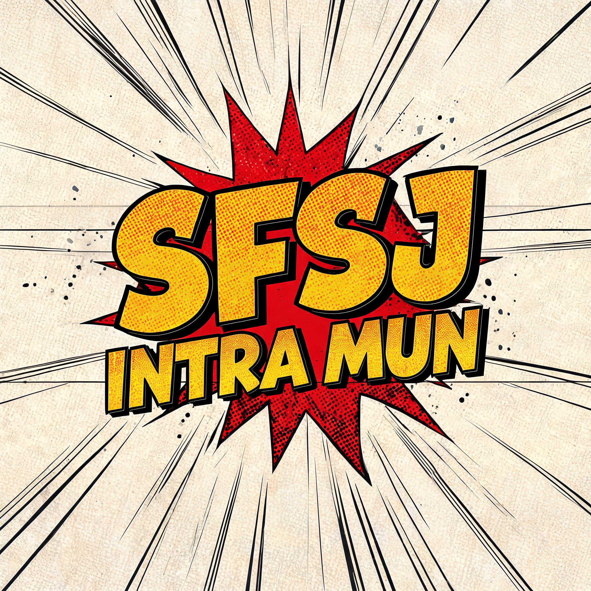 "SFSJ INTRA MUN" — Comic Book text effect