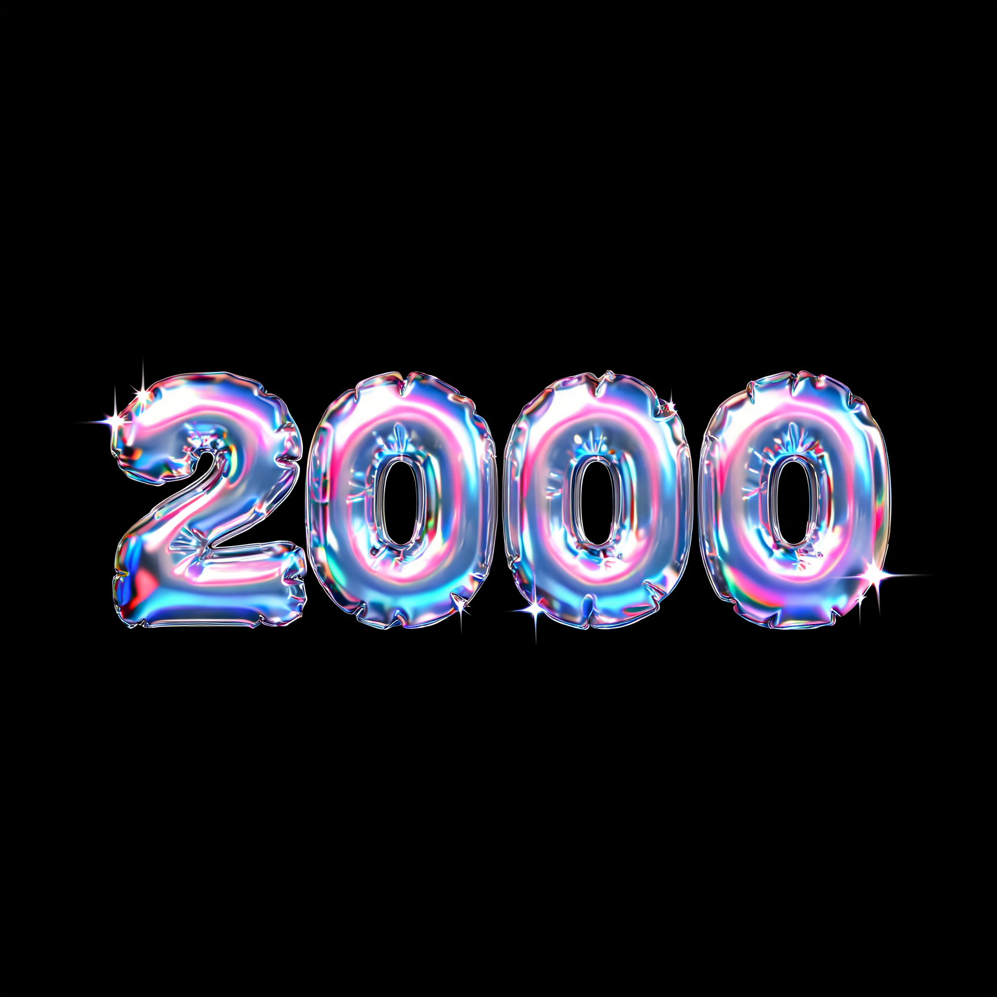 "2000" — Y2k | AI Text Effect Generator