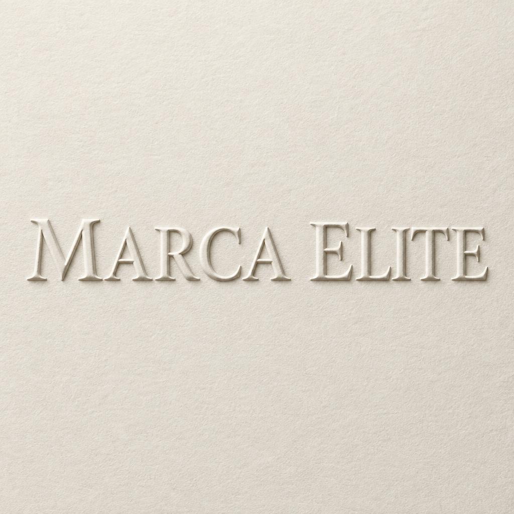 "MARCA ELITE" — Emboss text effect