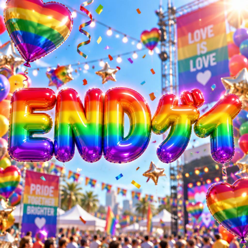 "ENDゲイ" — Rainbow | AI Text Effect Generator