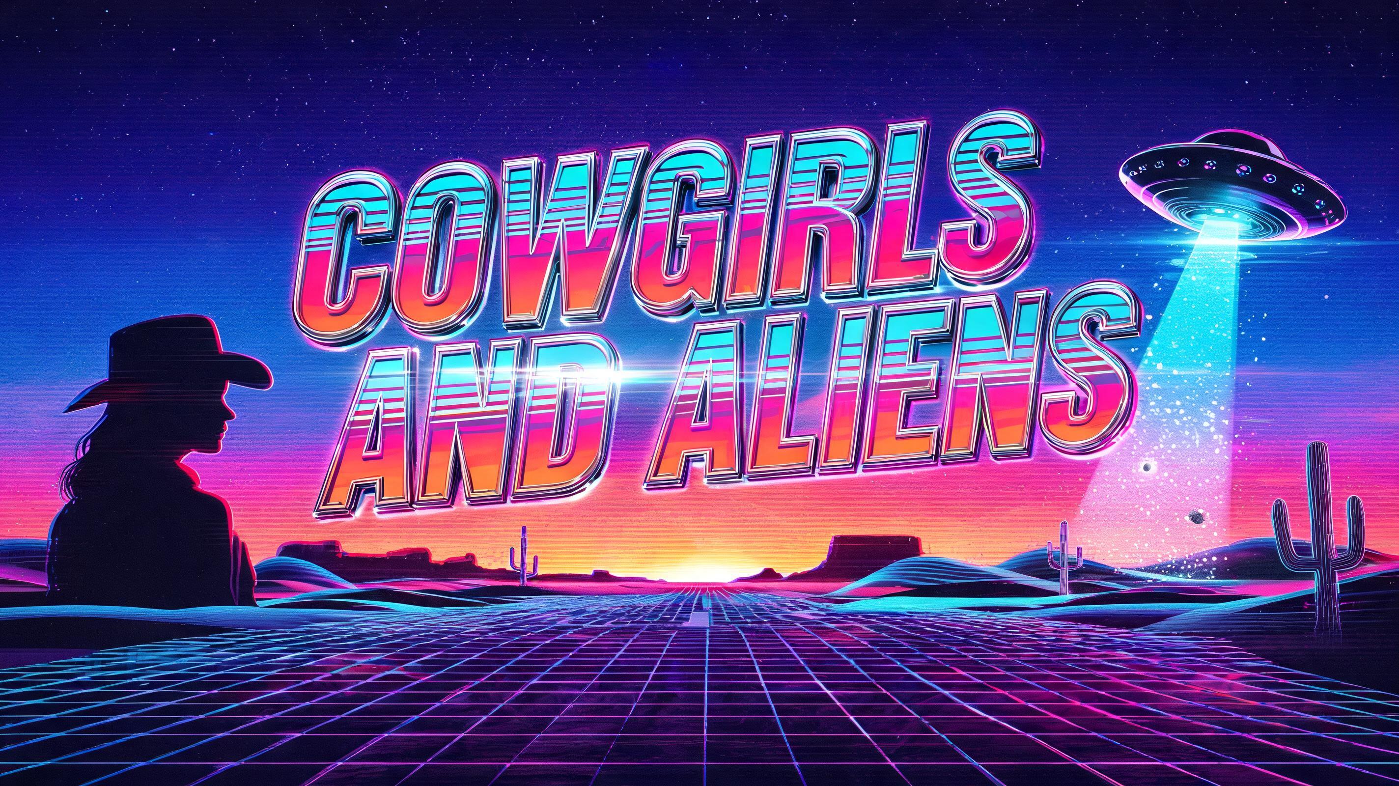 "Cowgirls and Aliens
" — Synthwave | AI Text Effect Generator
