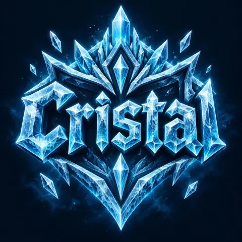 "Cristal" — Ice Crystal text effect