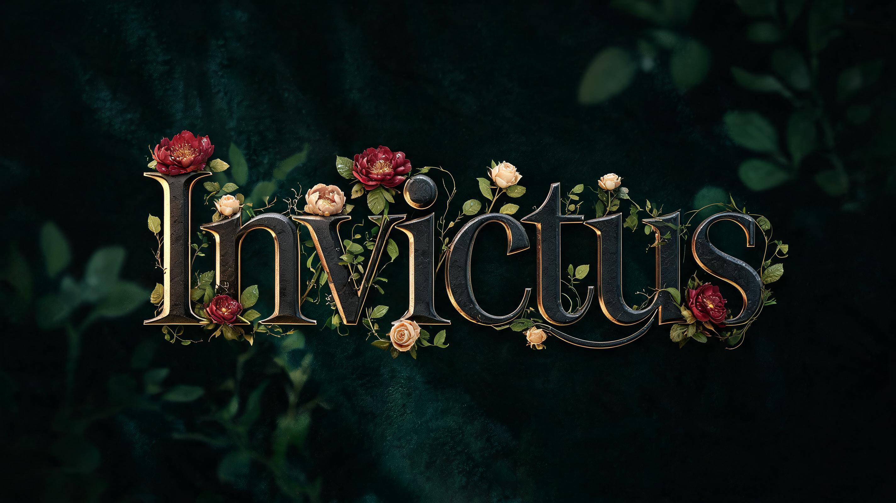 "Invictus" — Floral | AI Text Effect Generator