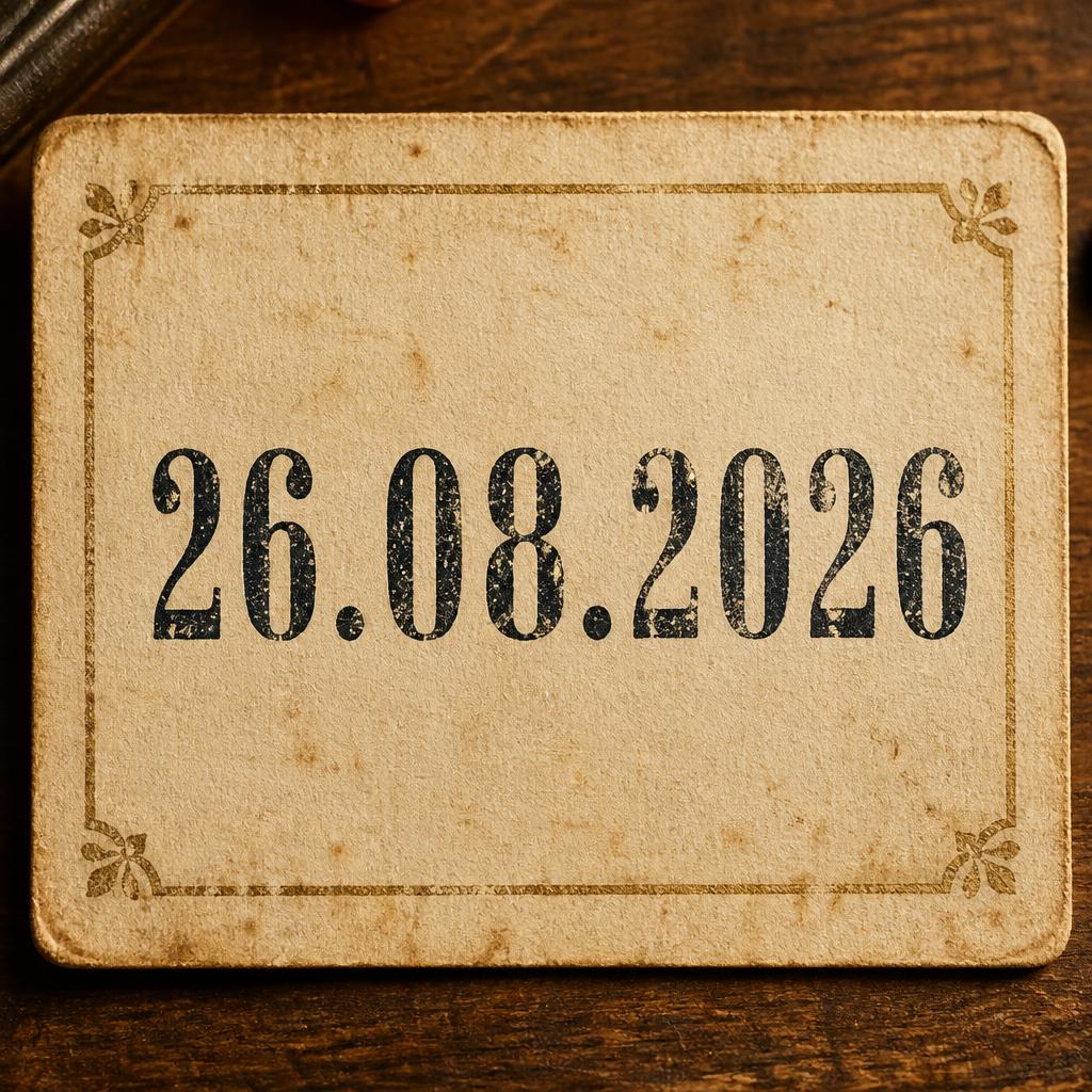 "26.08.2026" — Vintage | AI Text Effect Generator