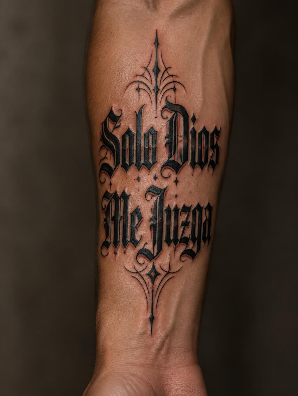 "Solo Dios Me Juzga" — Chicano | AI Text Effect Generator