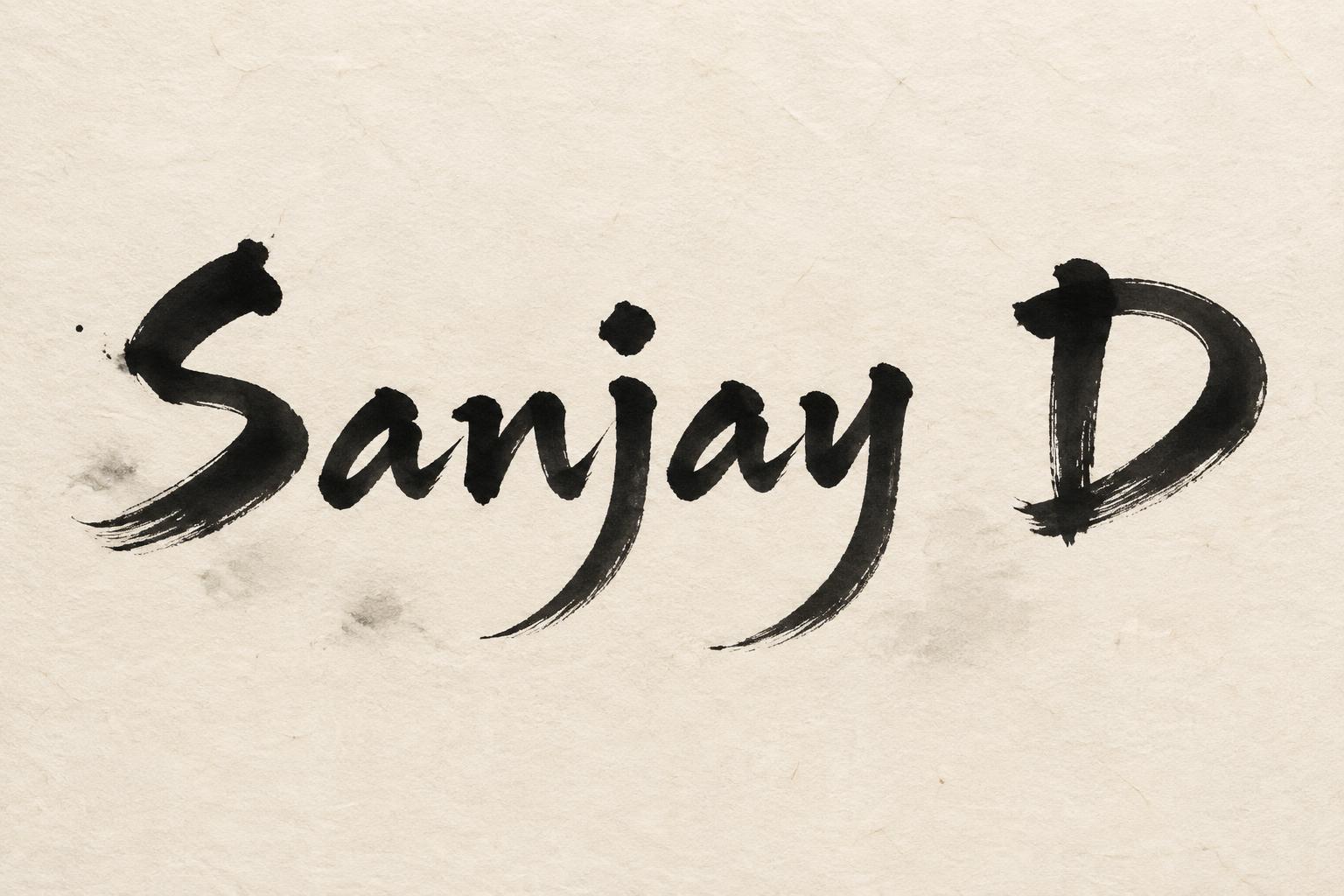 "Sanjay D" — Brush Japanese Ink | AI Text Effect Generator