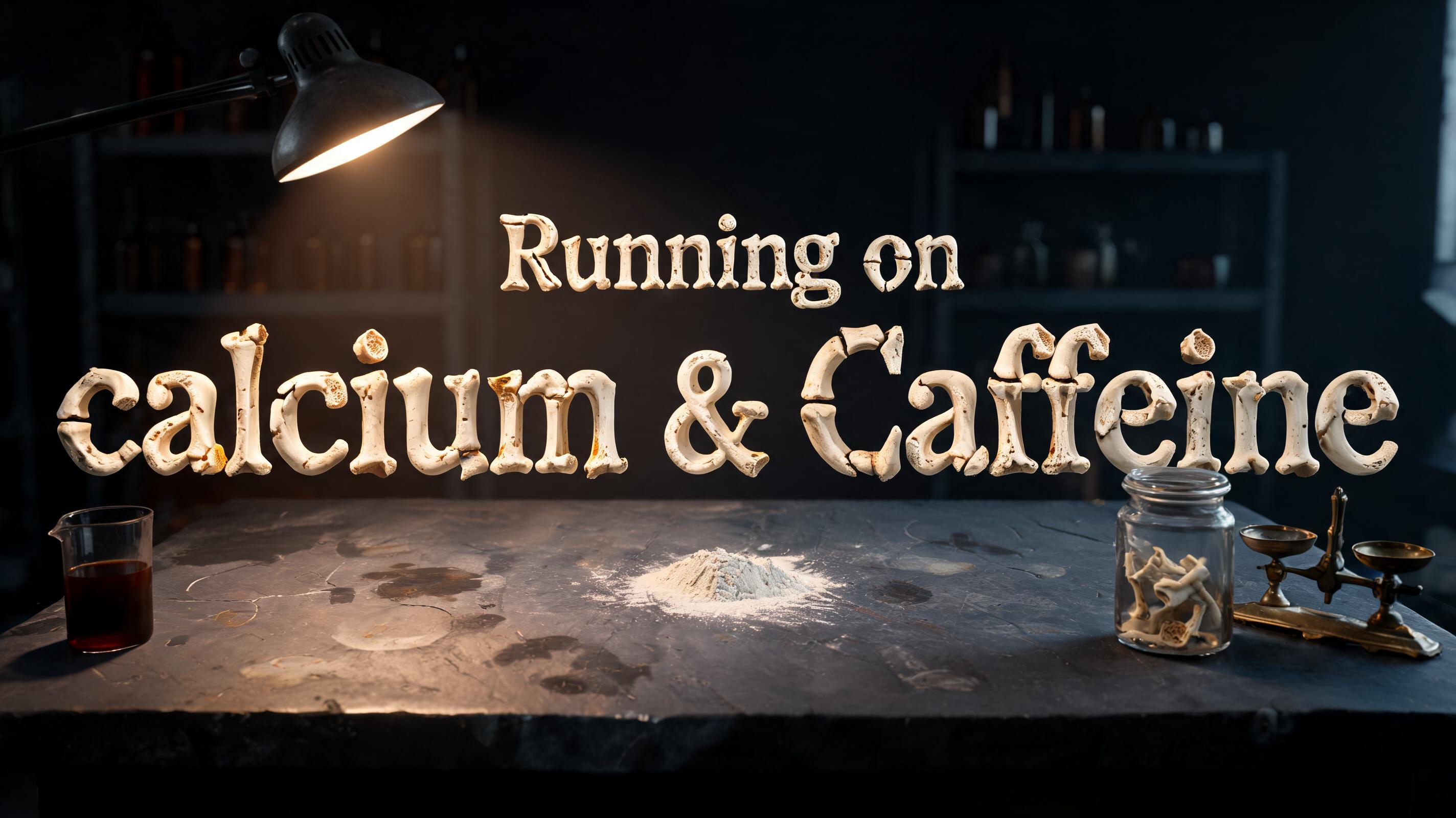 "Running on calcium & Caffeine" —  | AI Text Effect Generator