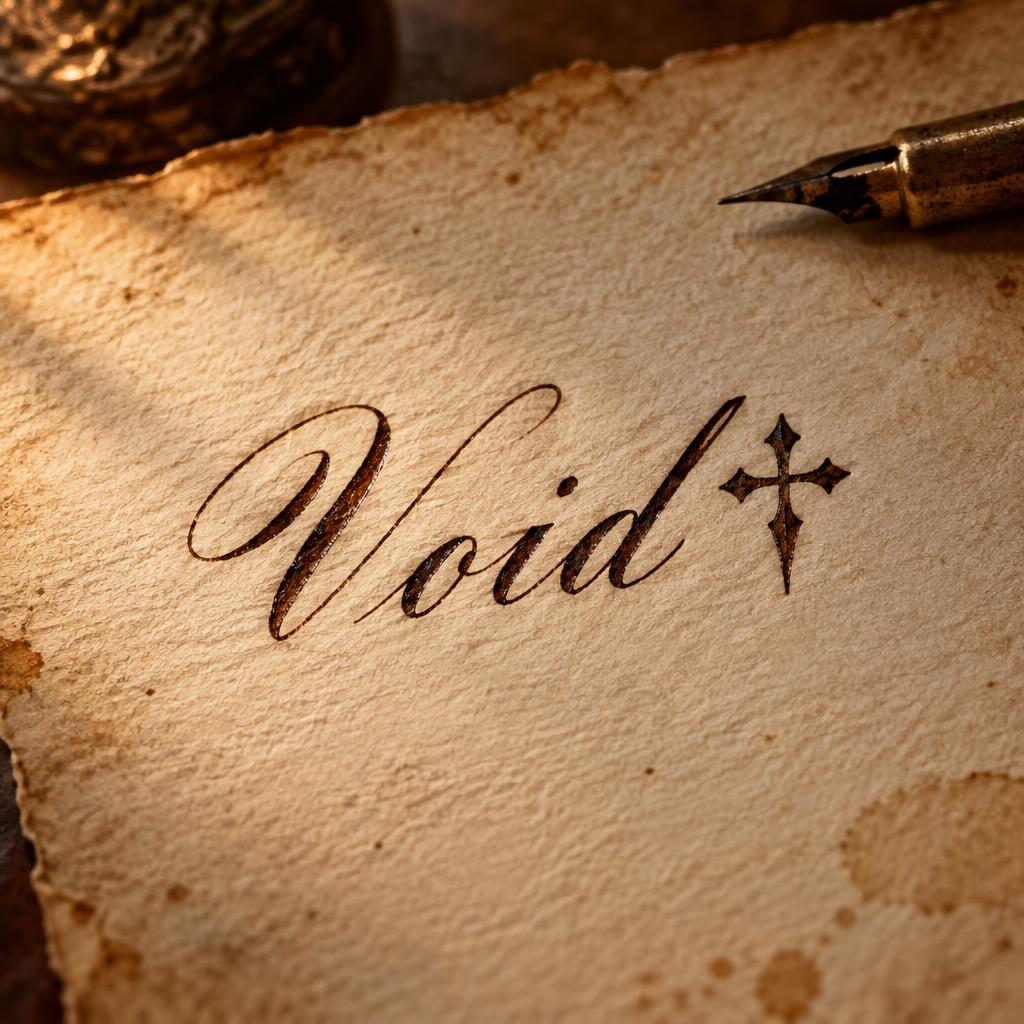 "𝓥𝓸𝓲𝓭༒" — Handwritten Script | AI Text Effect Generator