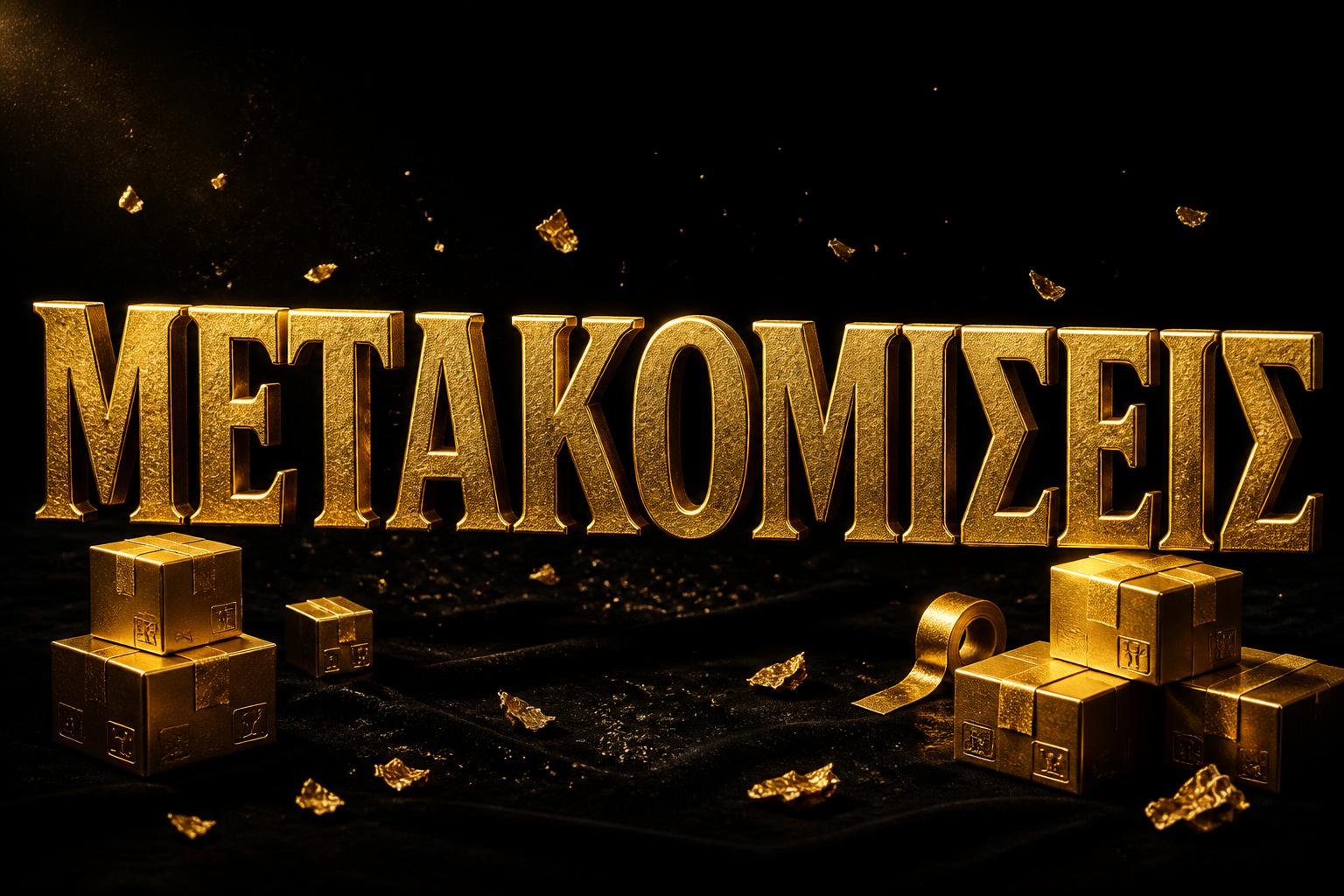 "ΜΕΤΑΚΟΜΙΣΕΙΣ" — Luxury Gold | AI Text Effect Generator
