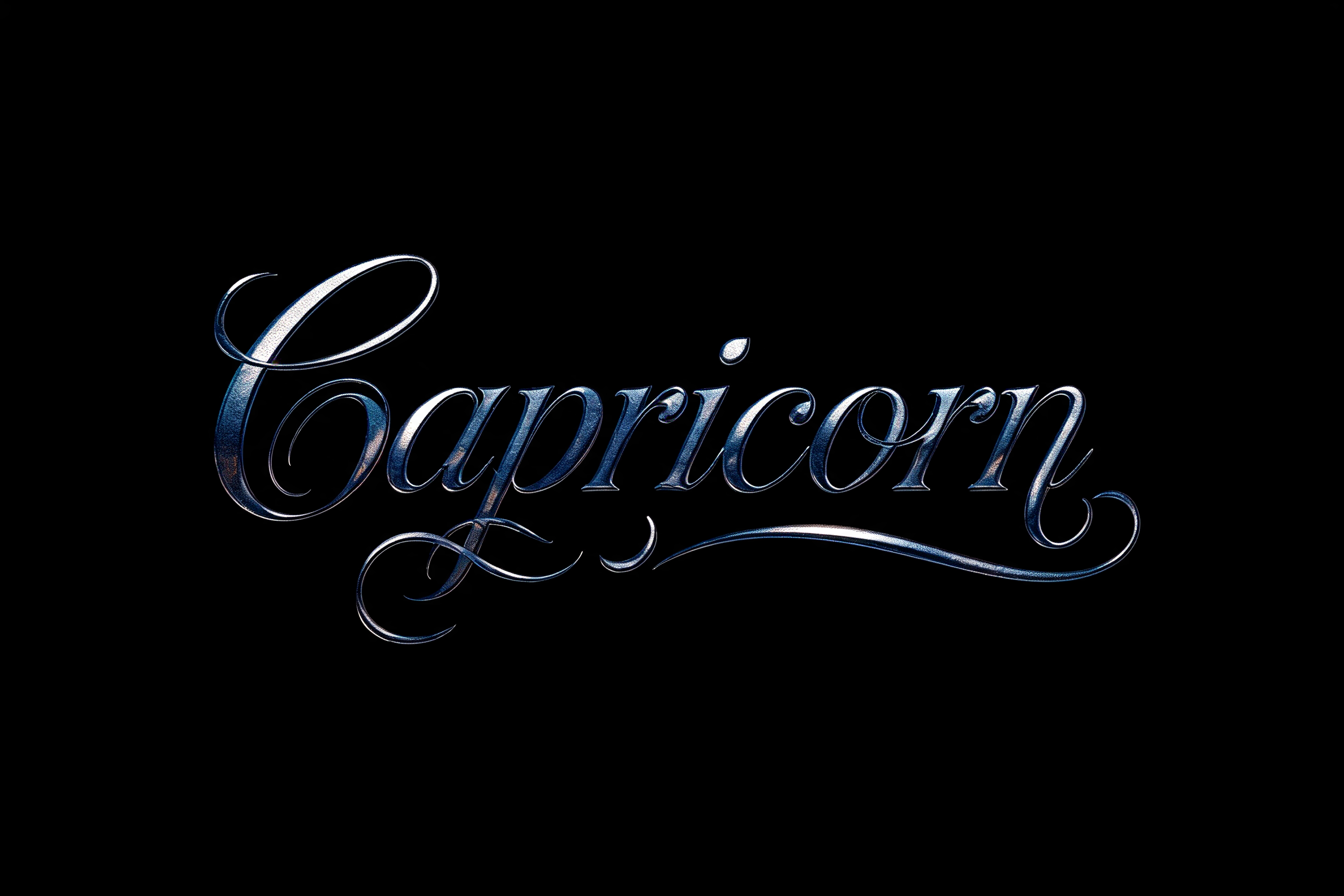 "Capricorn" — Cursive | AI Text Effect Generator