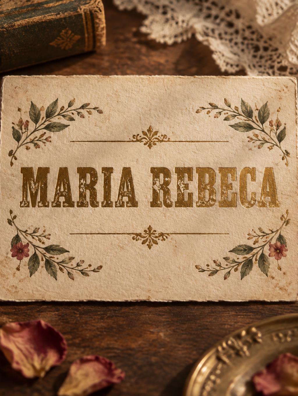 "MARIA REBECA" — Vintage | AI Text Effect Generator