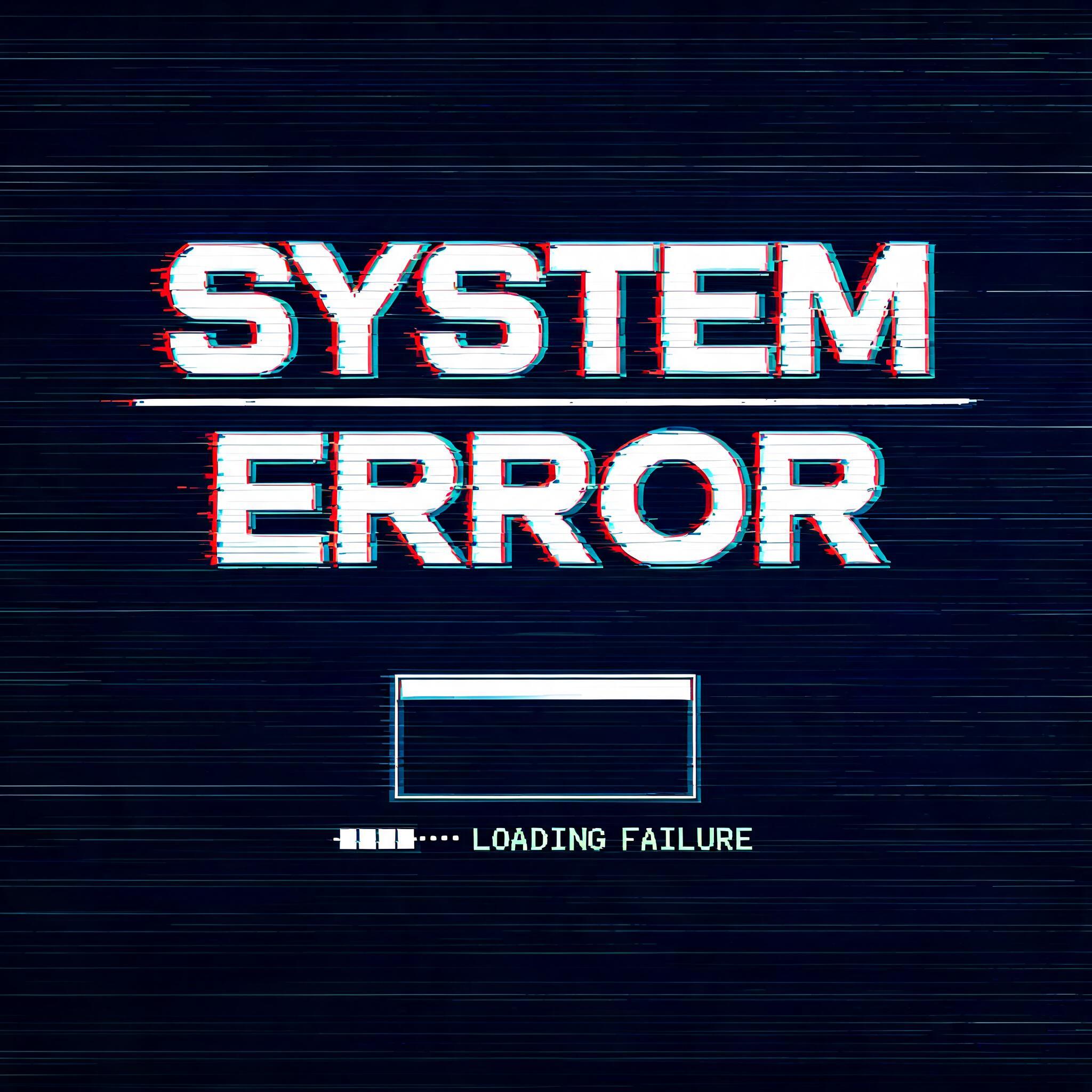 "SYSTEM ERROR" — Glitch text effect