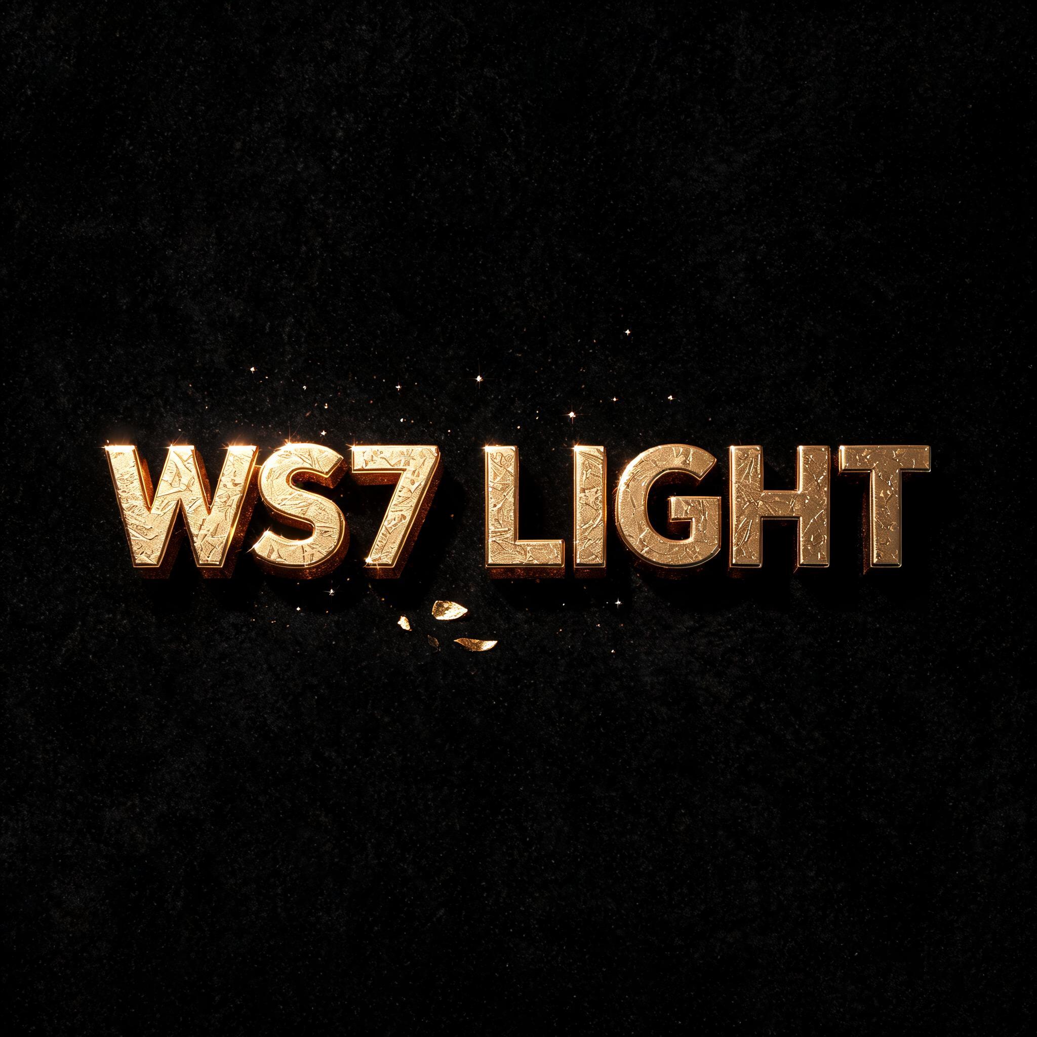 "WS7 LIGHT" — Luxury Gold | AI Text Effect Generator