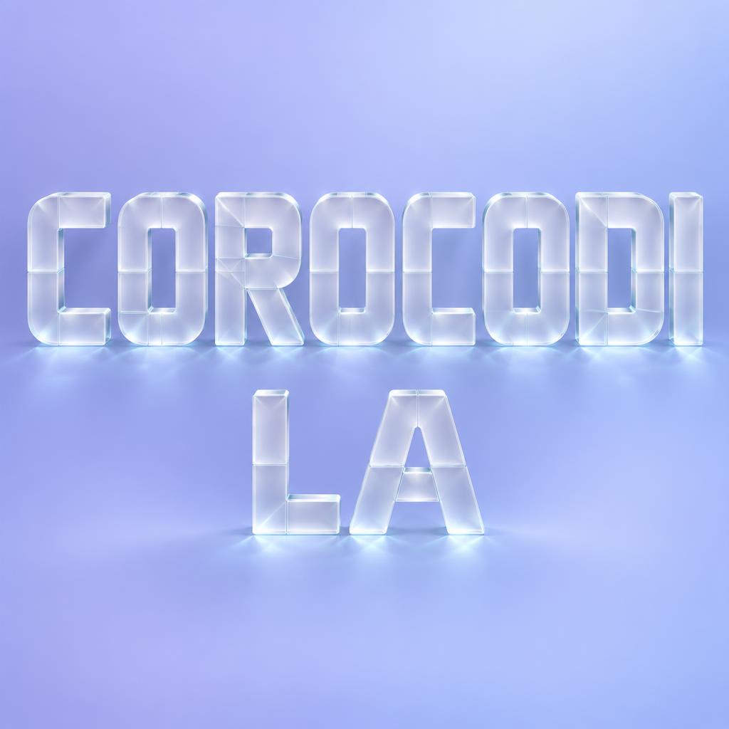 "COROCODI
LA" — Glass | AI Text Effect Generator