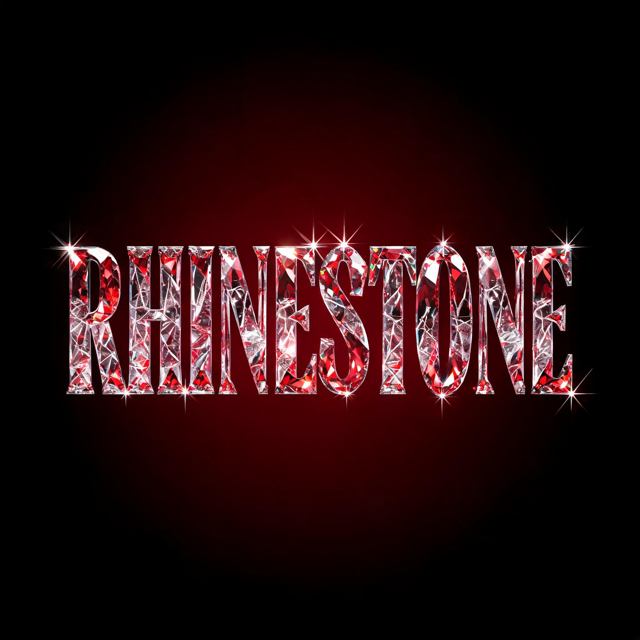 "RHINESTONE" — Glass Crystal | AI Text Effect Generator