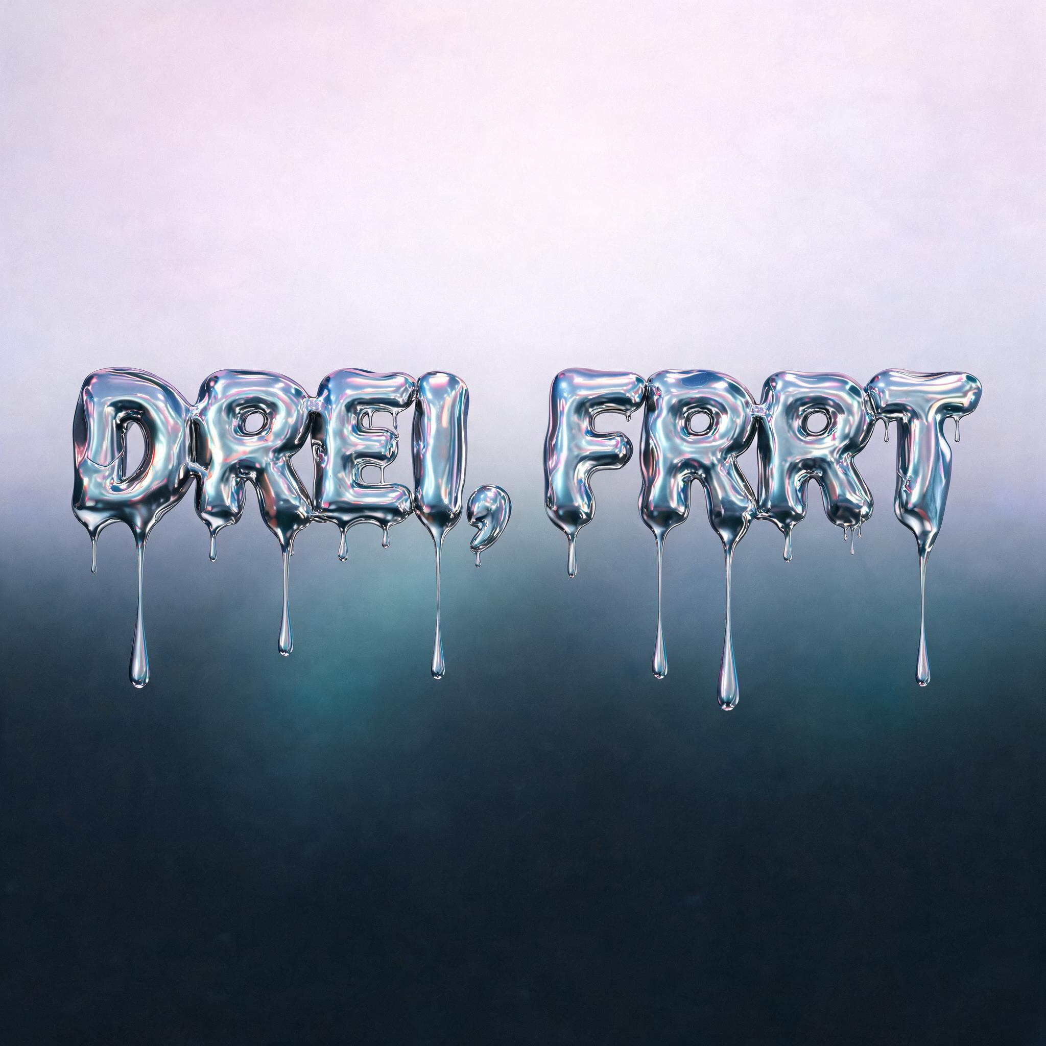 "DREI, FRRT" — Y2k Liquid | AI Text Effect Generator