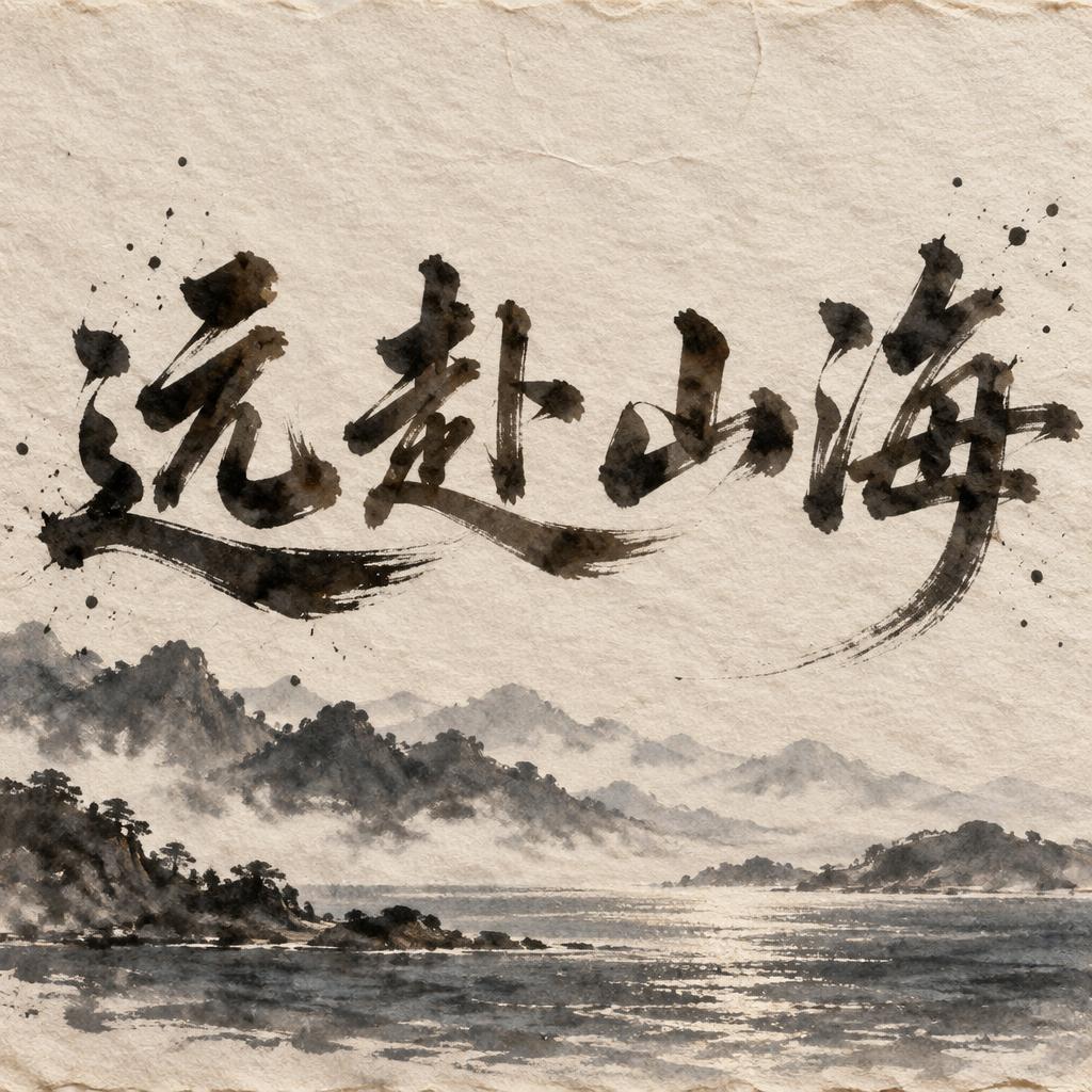 "远赴山海" — Brush Stroke | AI Text Effect Generator
