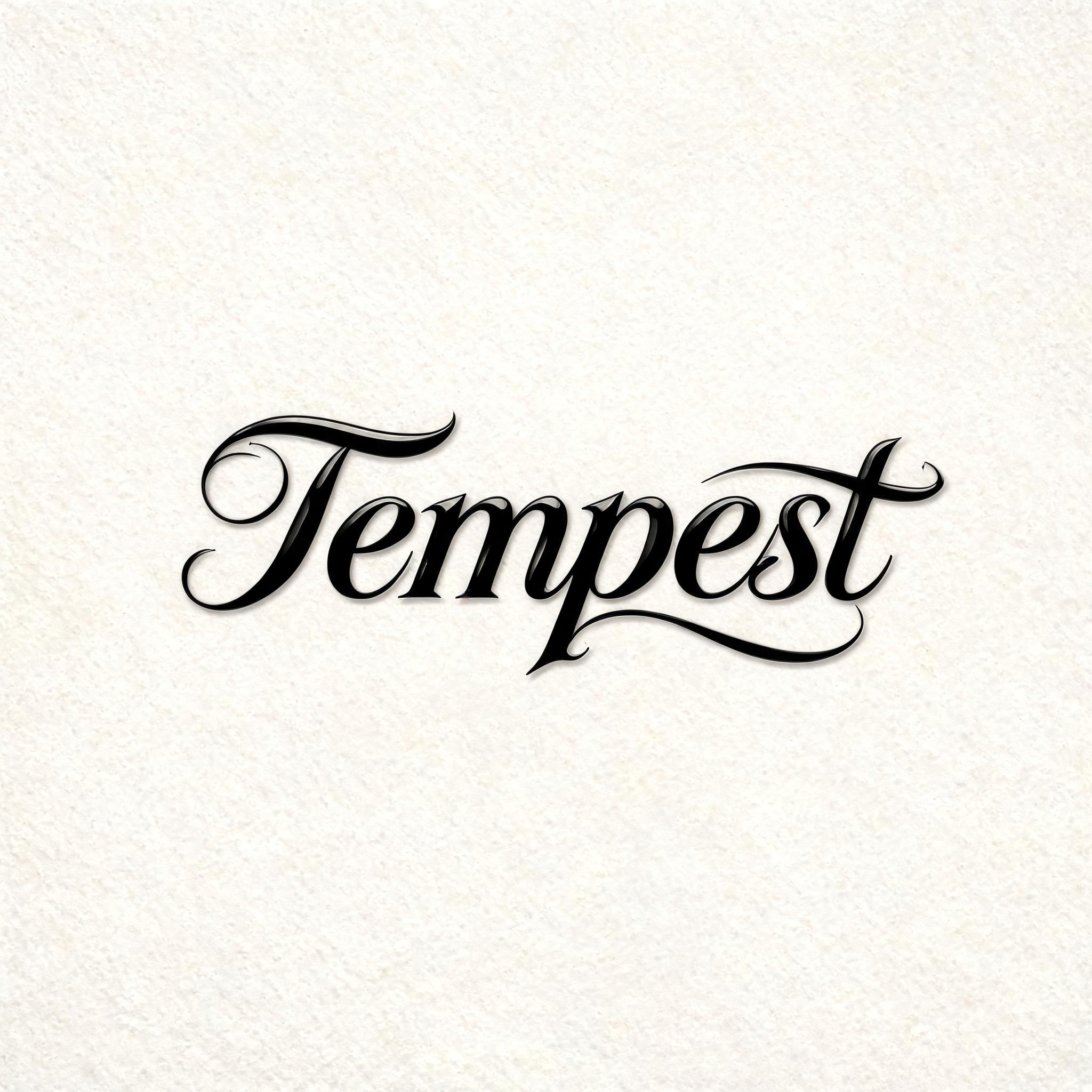 "Tempest" — Cursive | AI Text Effect Generator