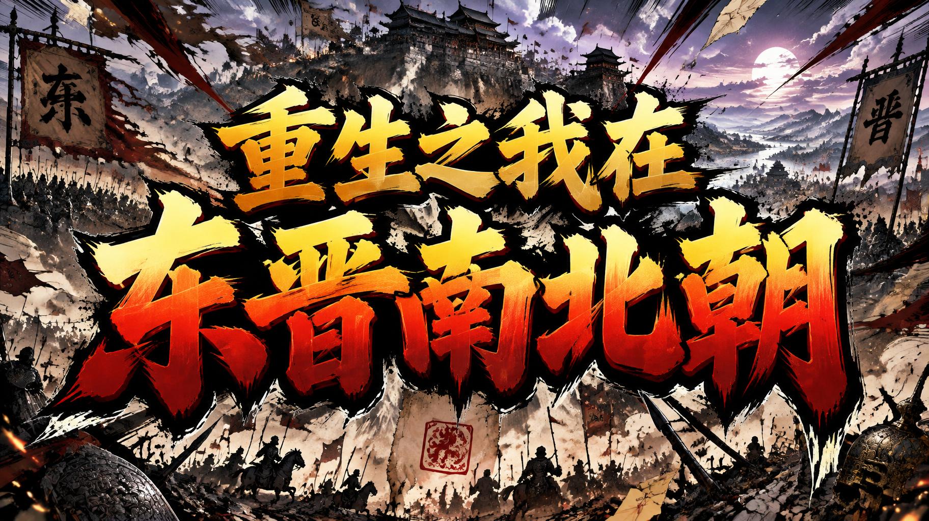 "重生之我在东晋南北朝" — Anime | AI Text Effect Generator