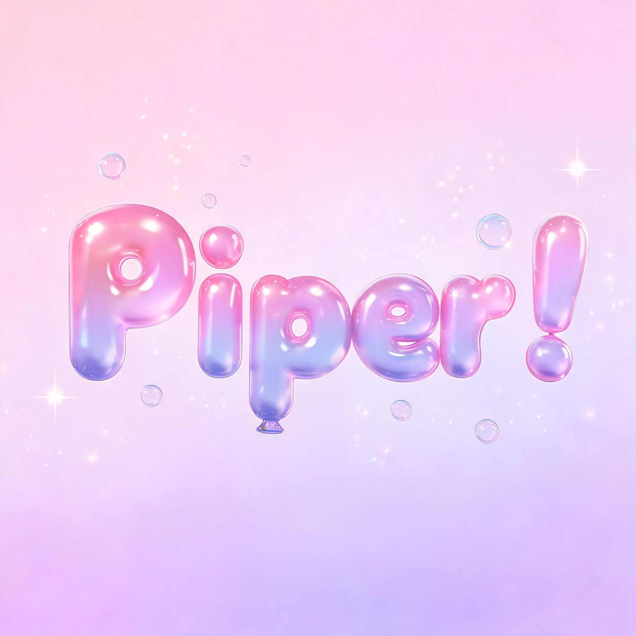 "Piper !" — Bubble | AI Text Effect Generator