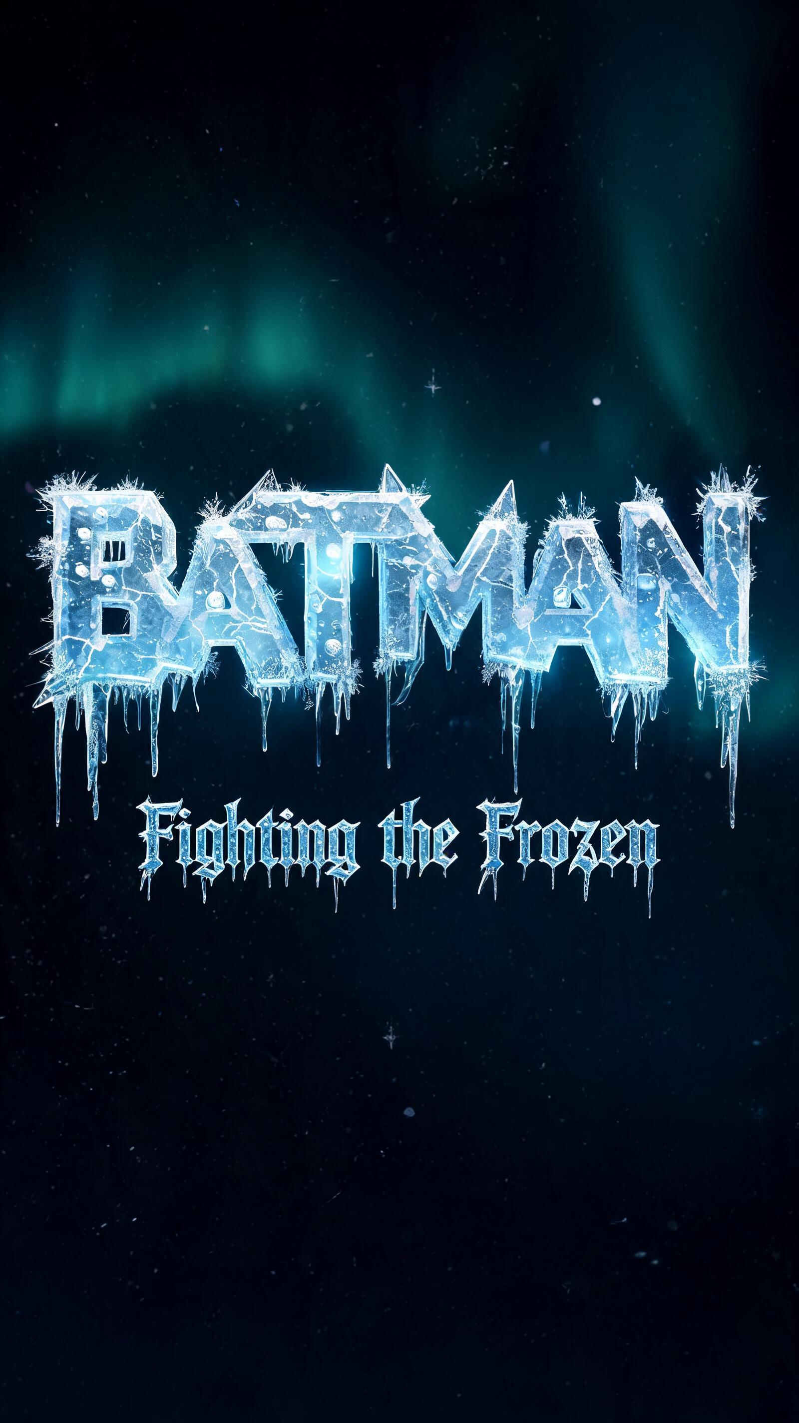 "Batman
Fighting the Frozen" — Glass Frozen text effect