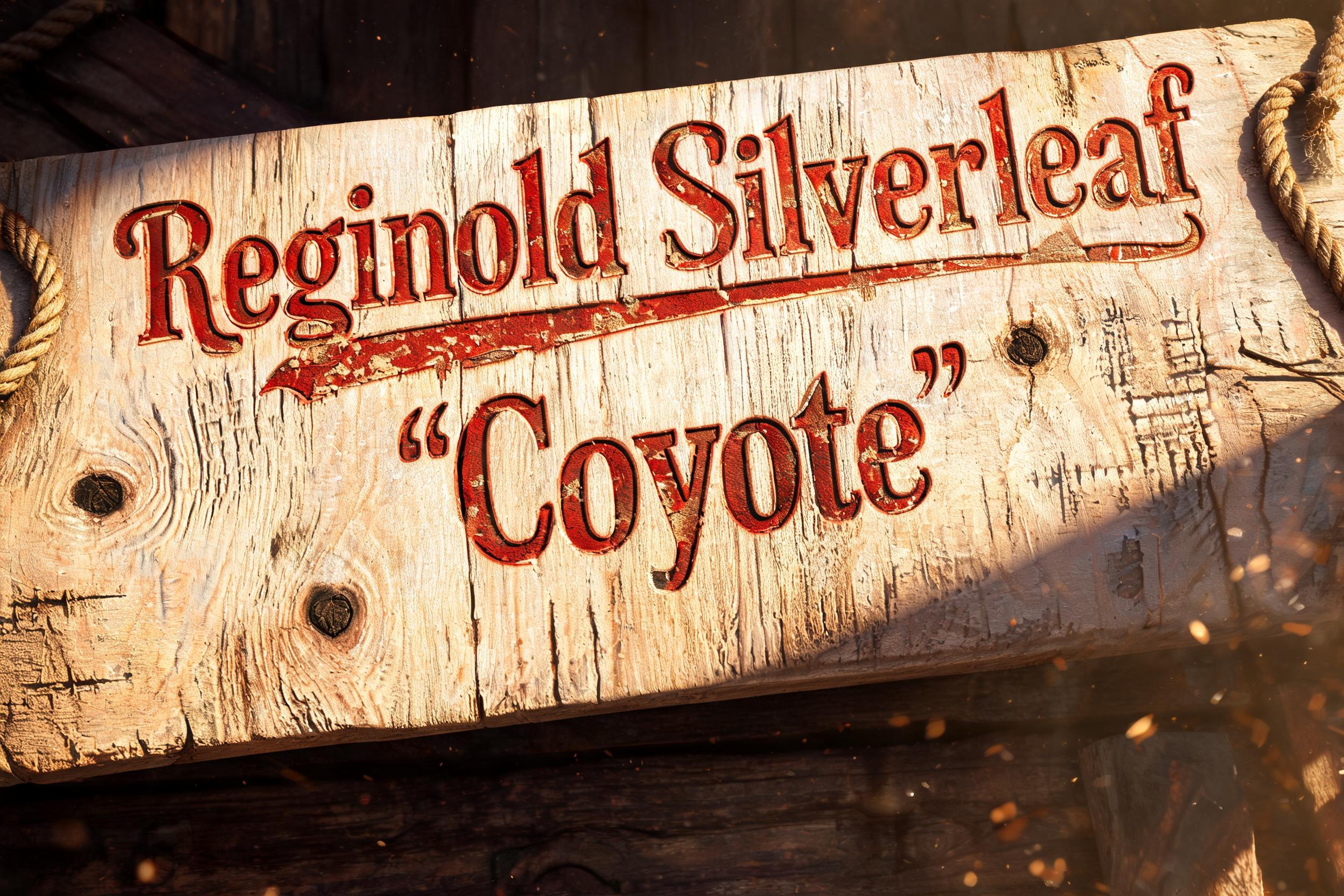 "Reginold Silverleaf 
"Coyote"" — Western | AI Text Effect Generator