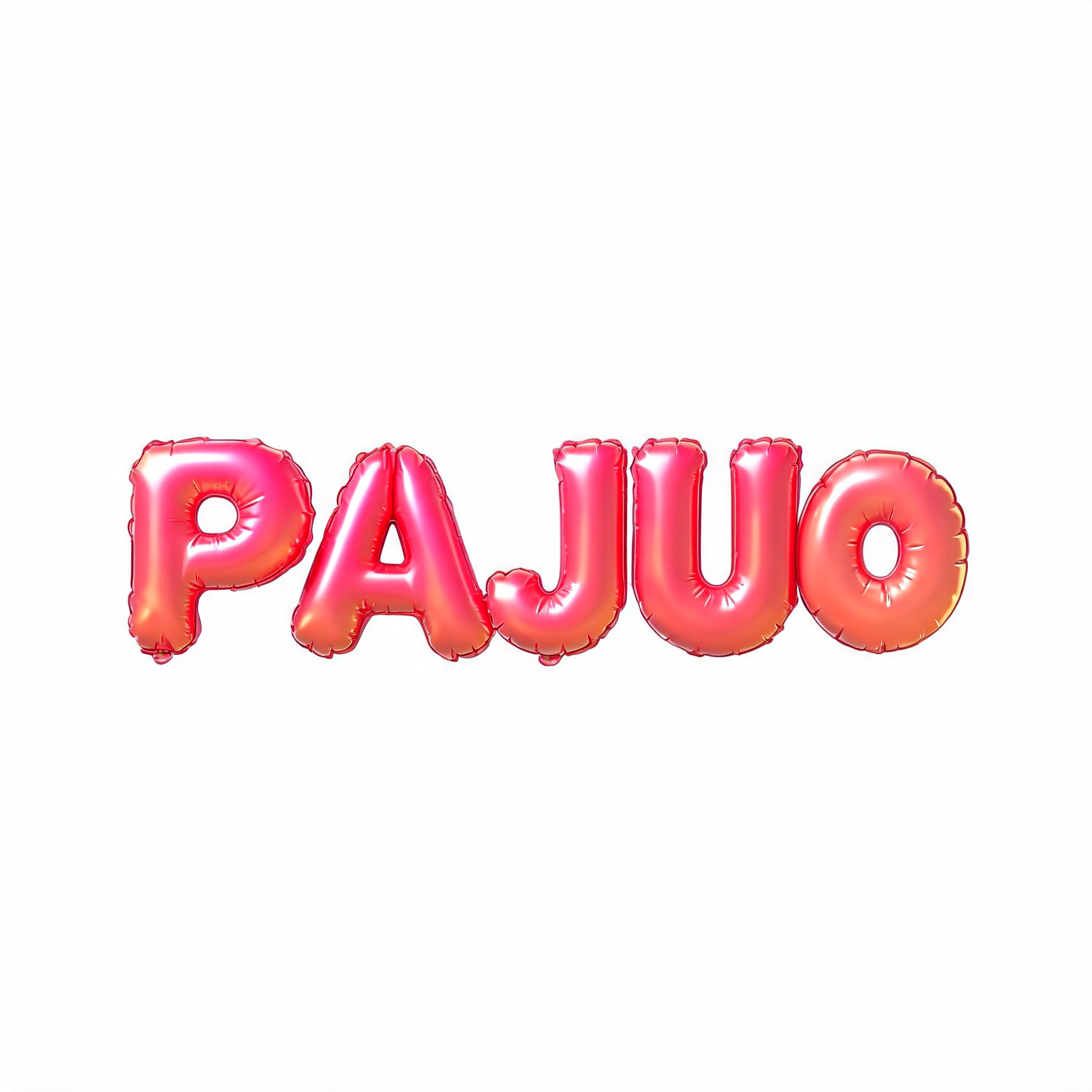 "PAJUO" — Y2k Bubbly text effect