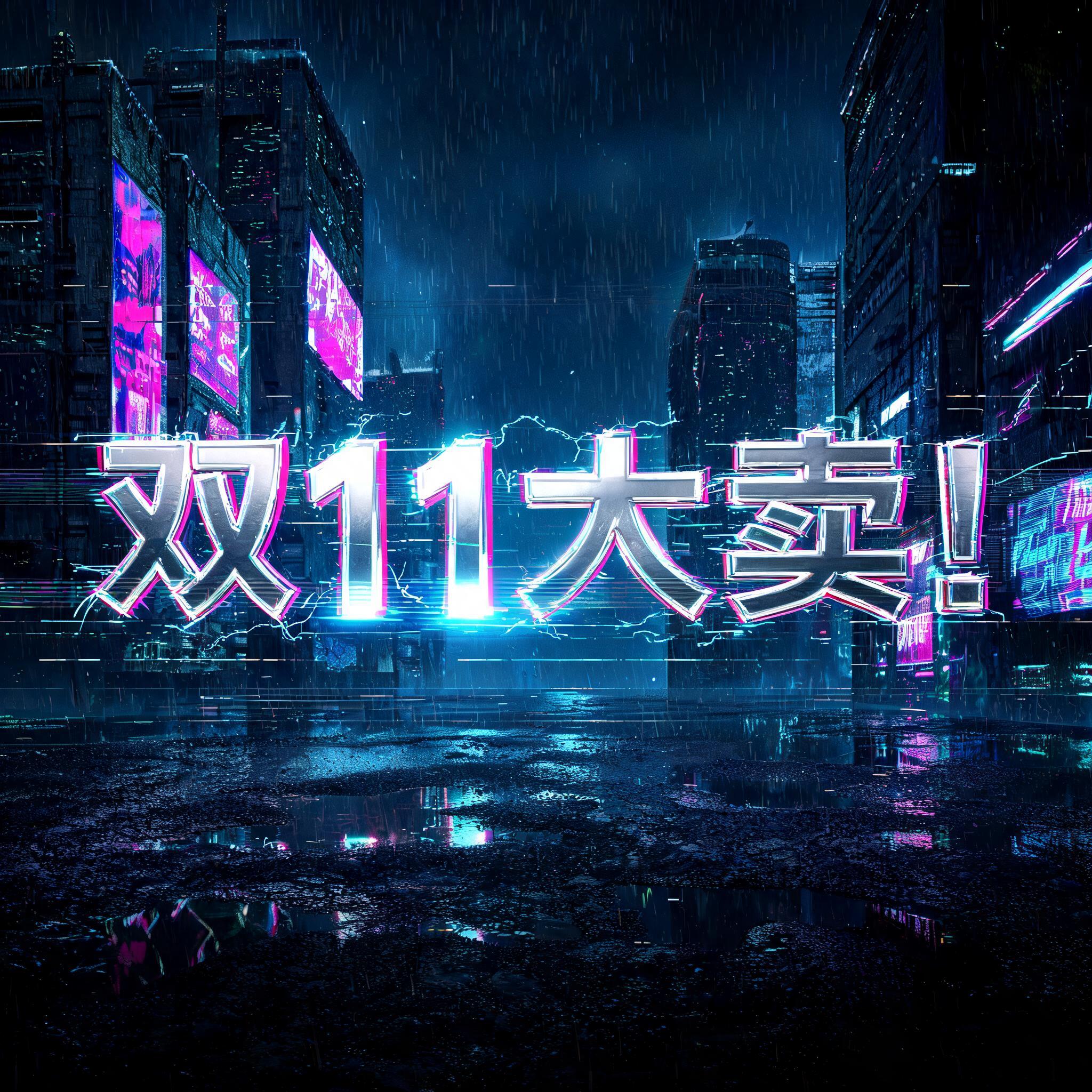 "双11大卖！" — Cyberpunk | AI Text Effect Generator