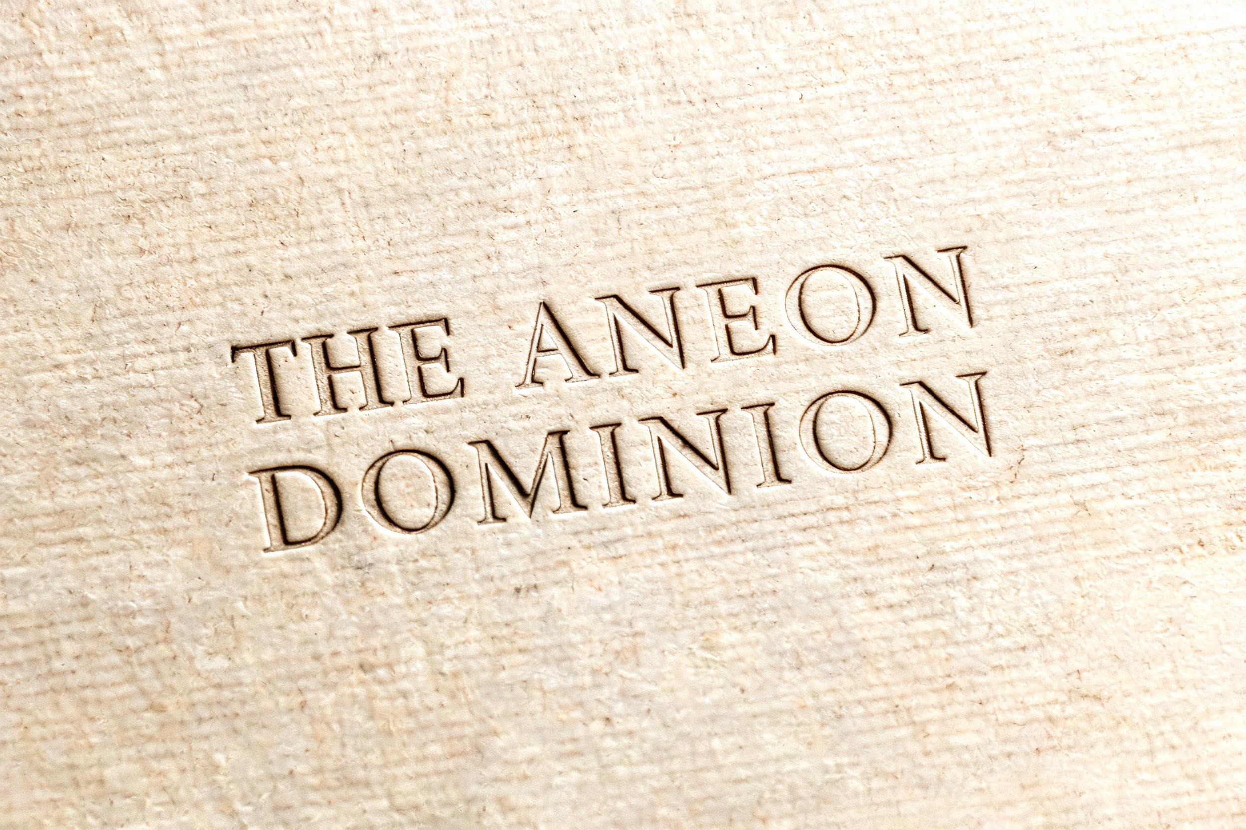 "The Aneon Dominion" — Emboss | AI Text Effect Generator