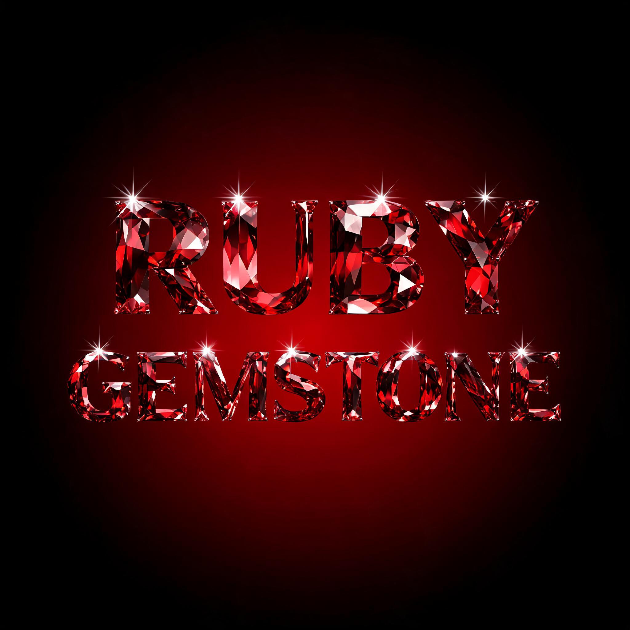 "RUBYGEMSTONE" — Glass Crystal | AI Text Effect Generator